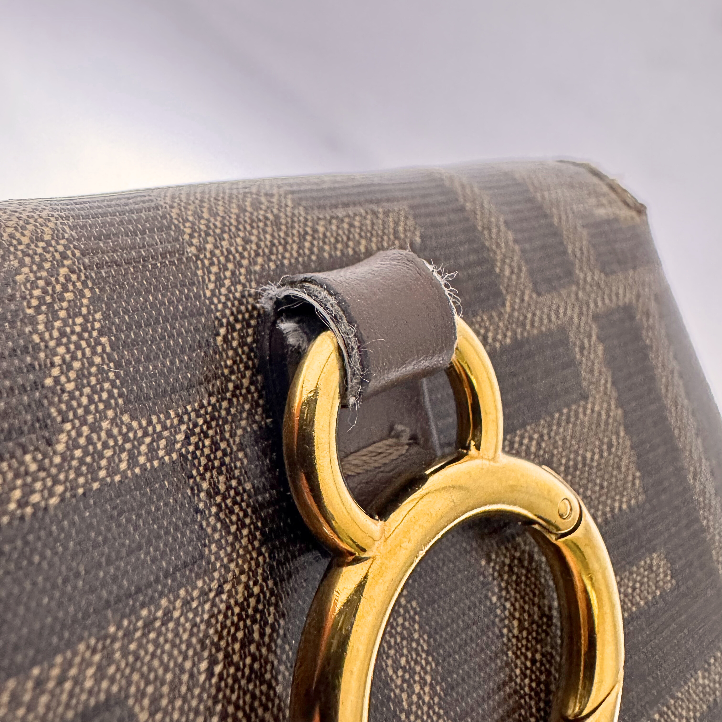 Fendi Nano Baguette Crossbody Bag Brown