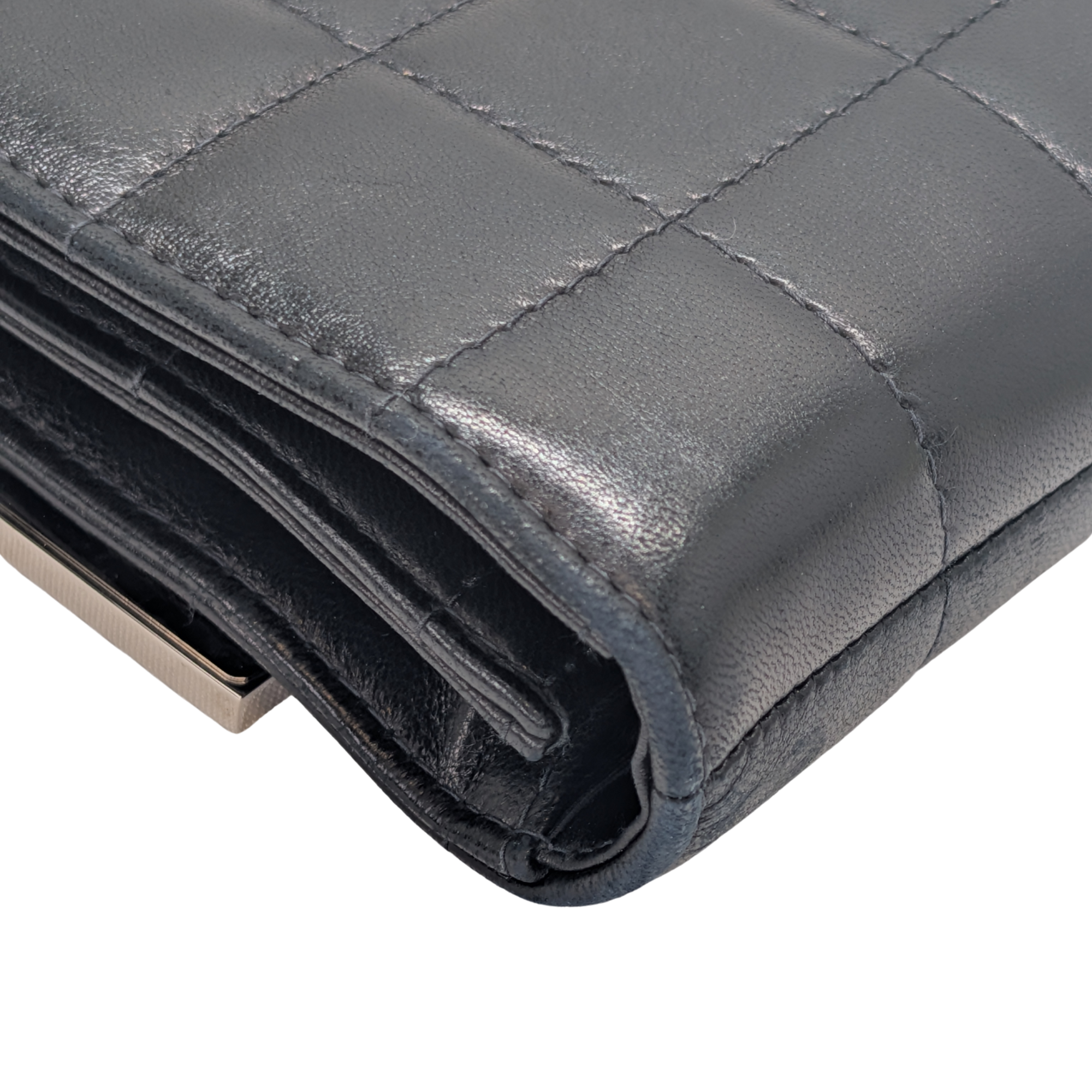 Chanel Chocolate Bar WOC Black/Silver Shoulder Bag