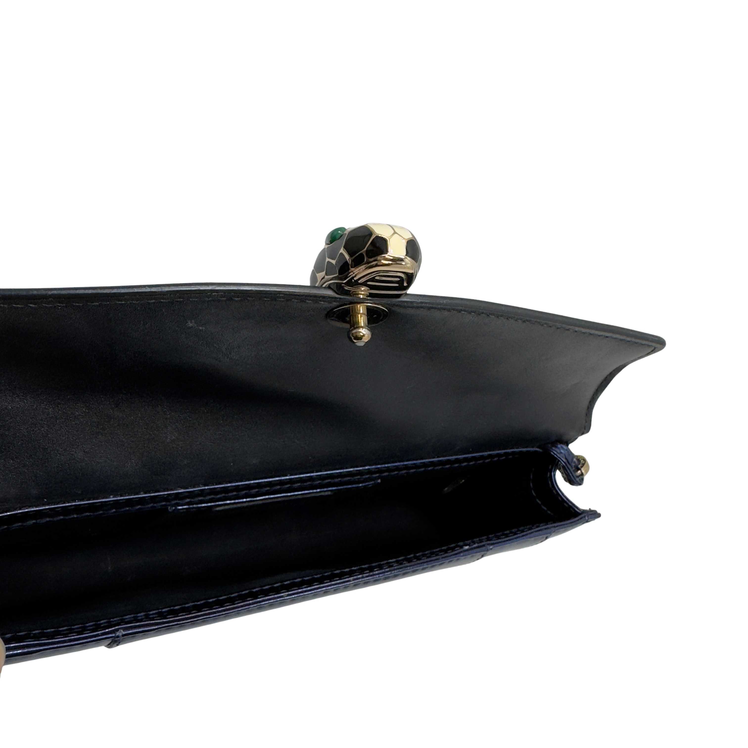Bvlgari Serpenti Forever Chain Crossbody Bag Navy Blue