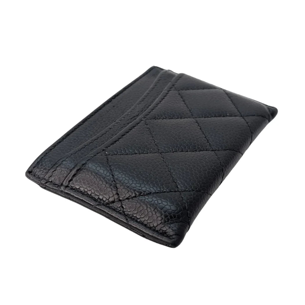 Chanel Classic Black Card Holder Black - Lost Designer
