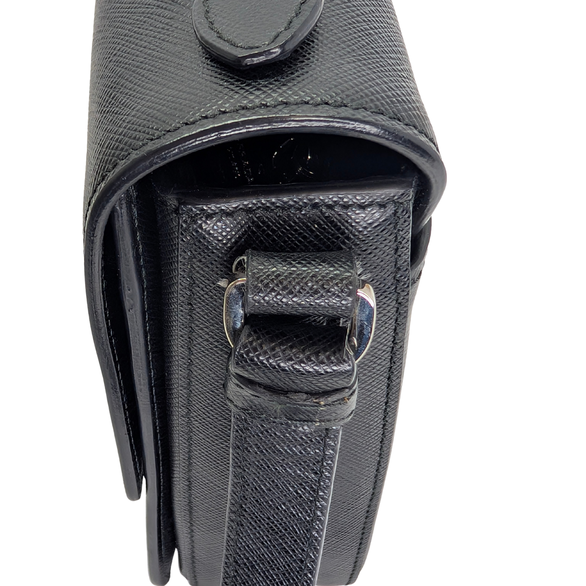 Prada Saffiano Lux Crossbody Bag Black