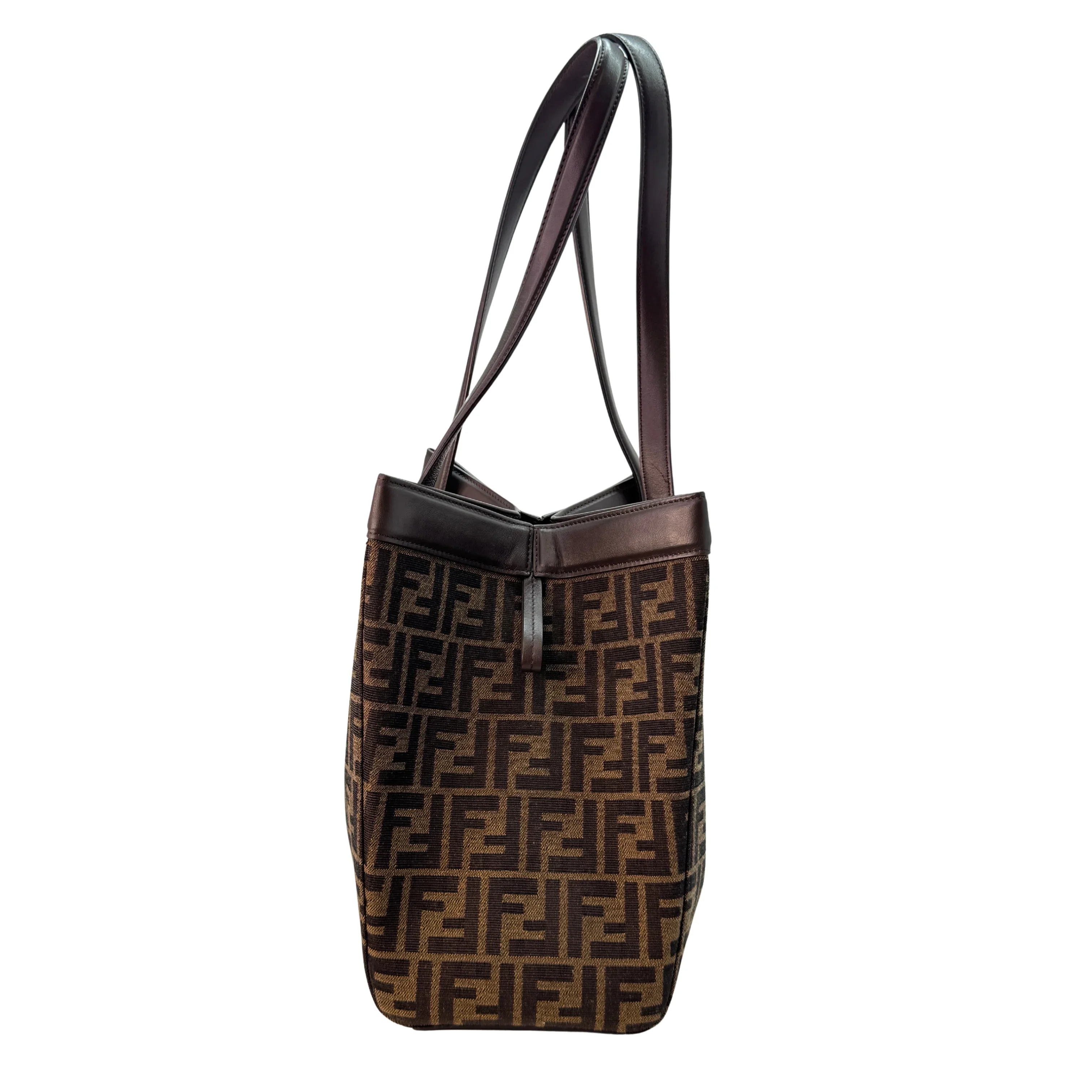 Fendi Origami Medium Fabric Tote Bag Brown - Lost Designer