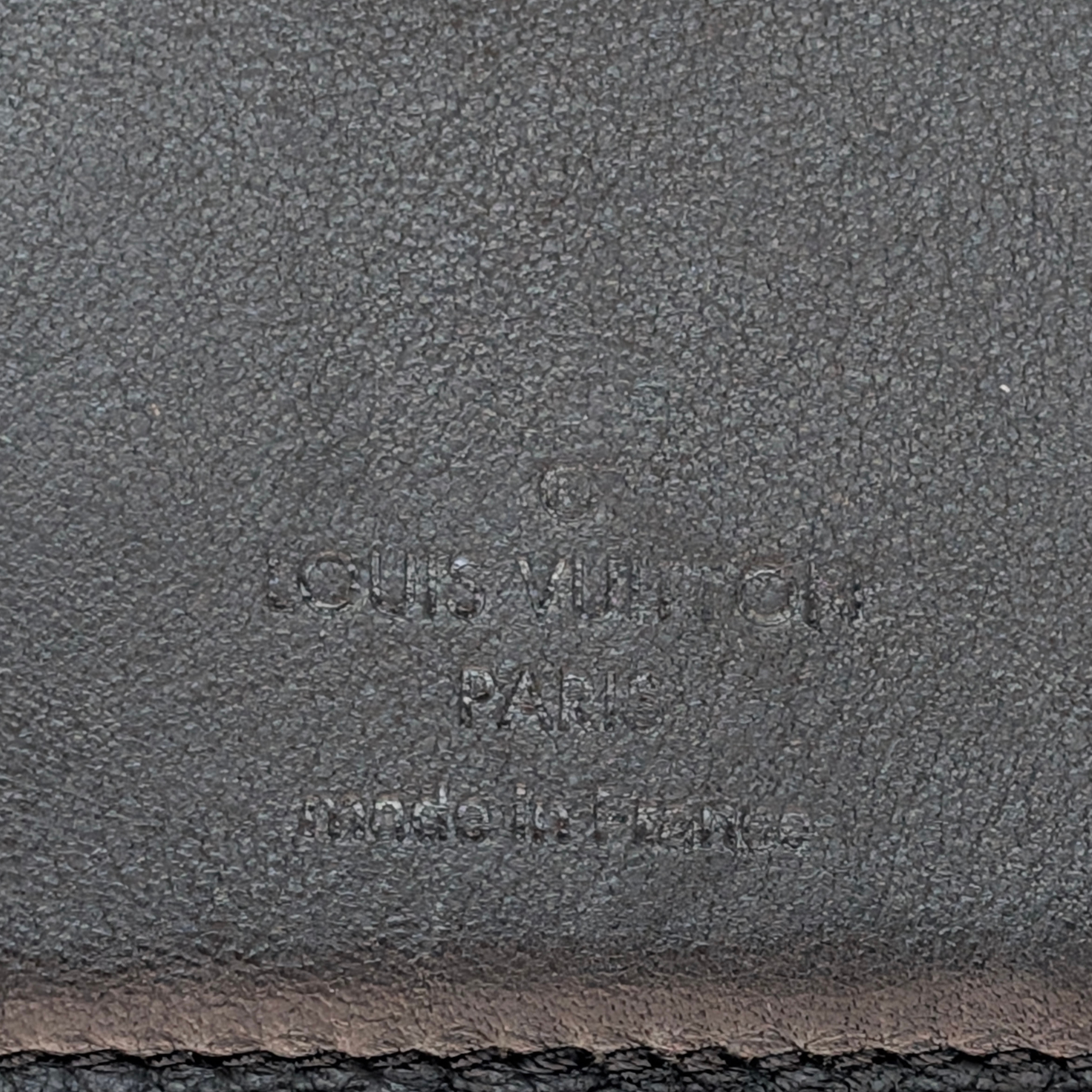 Louis Vuitton Damier Leather Pocket Organiser Wallet Black