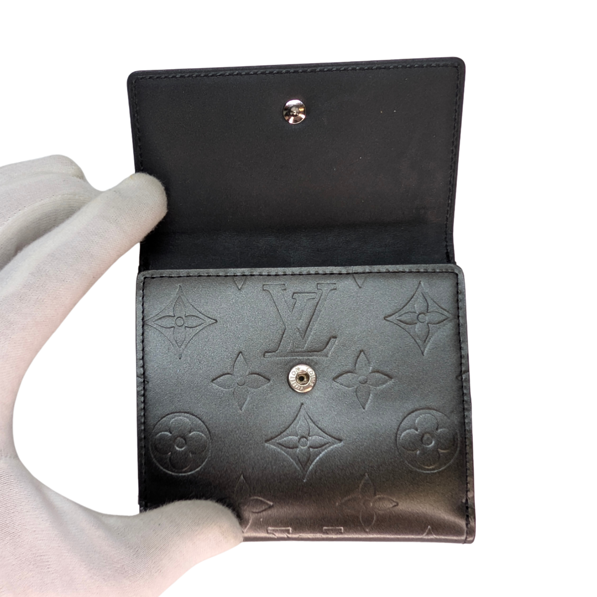 Louis Vuitton Vernis Charcoal Leather Wallet