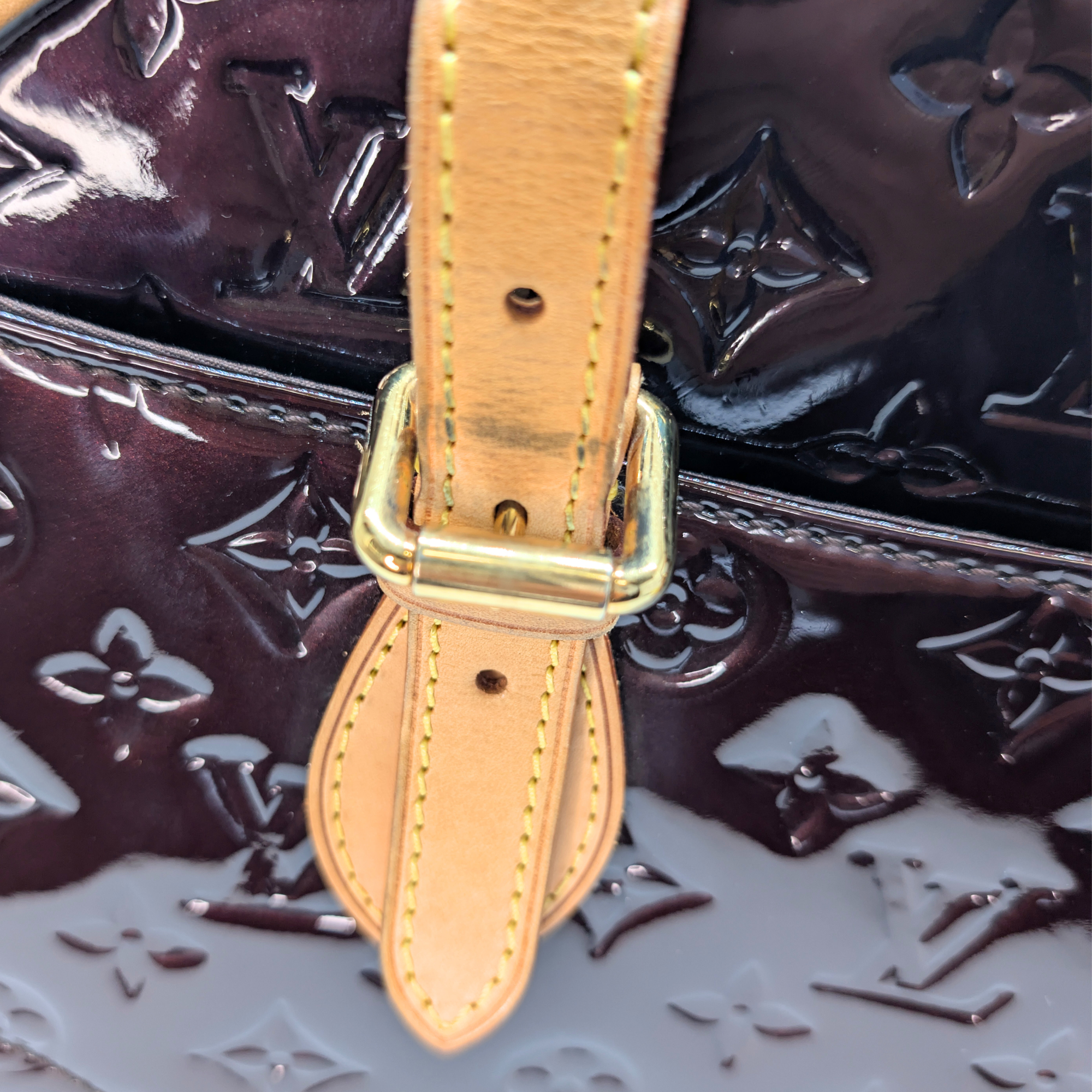 Louis Vuitton Summit Drive Vernis Patent Leather Handbag Burgandy