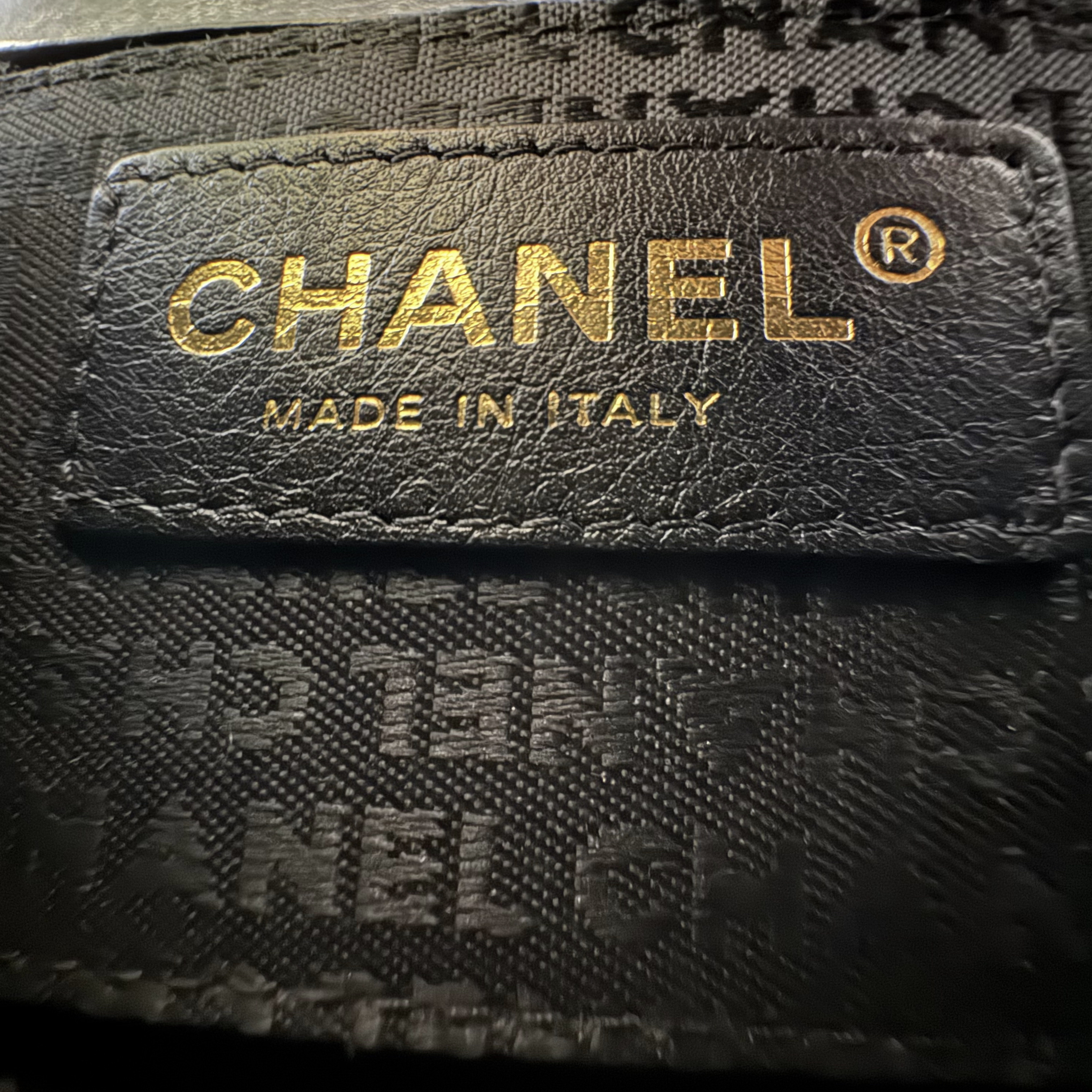 Chanel Bar Quilted Shoulder Bag Leather Black
