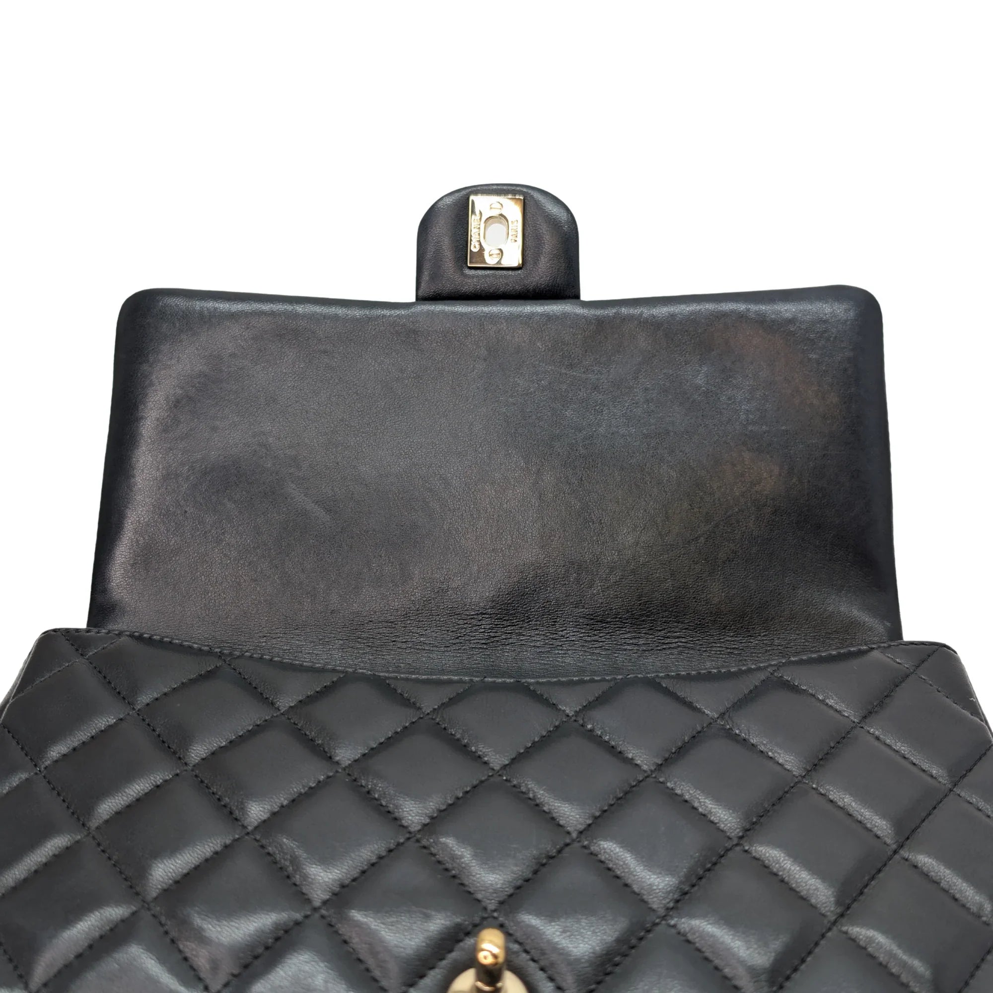 Chanel Classic Quilted Clutch With Chain Black - Lost Designer