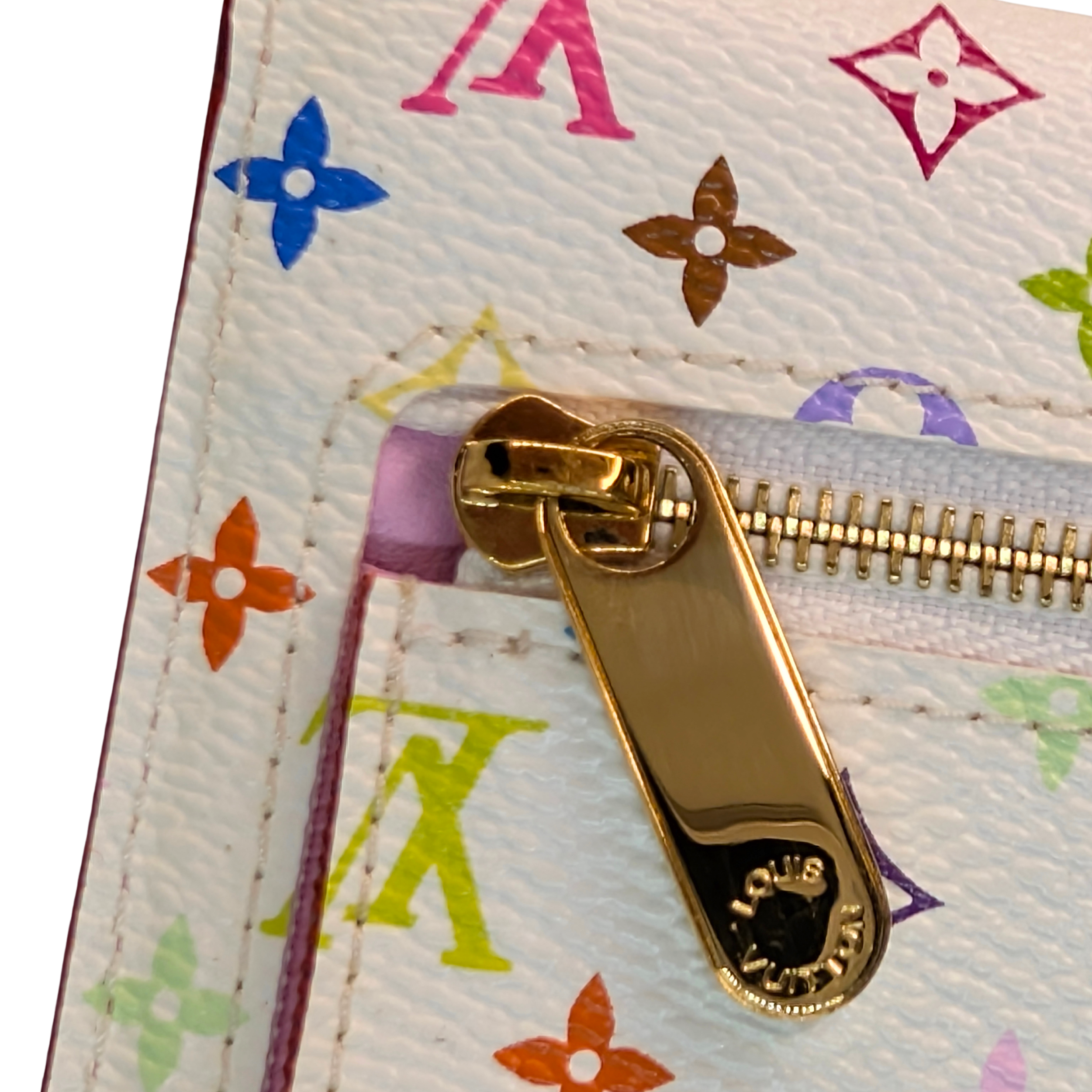 Louis Vuitton White Multicolor Monogram Canvas Eugenie Wallet