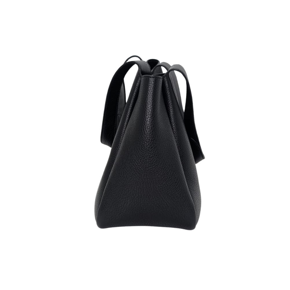 Prada Daino Soft Medium Dynamique Tote Bag Black