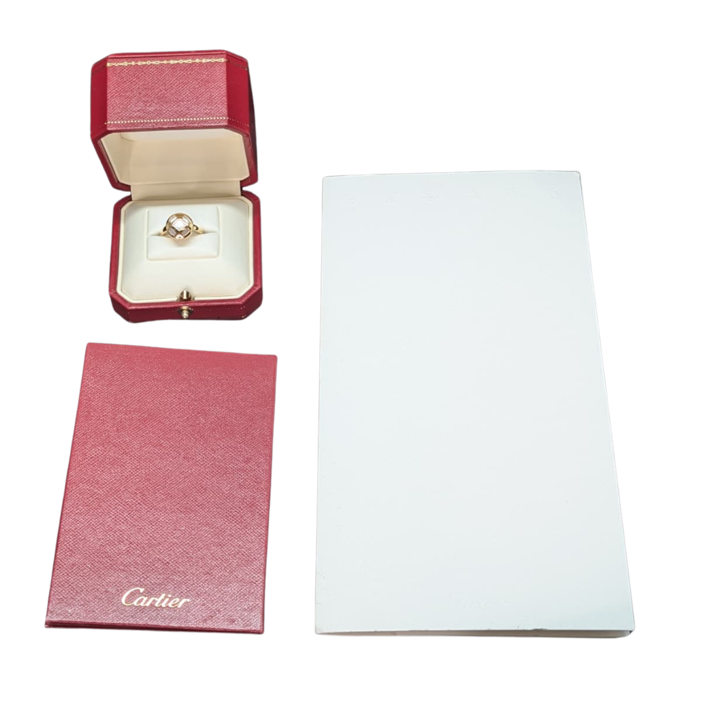 Cartier Pasha Mother Of Pearl 18K Gold Ring Size M½