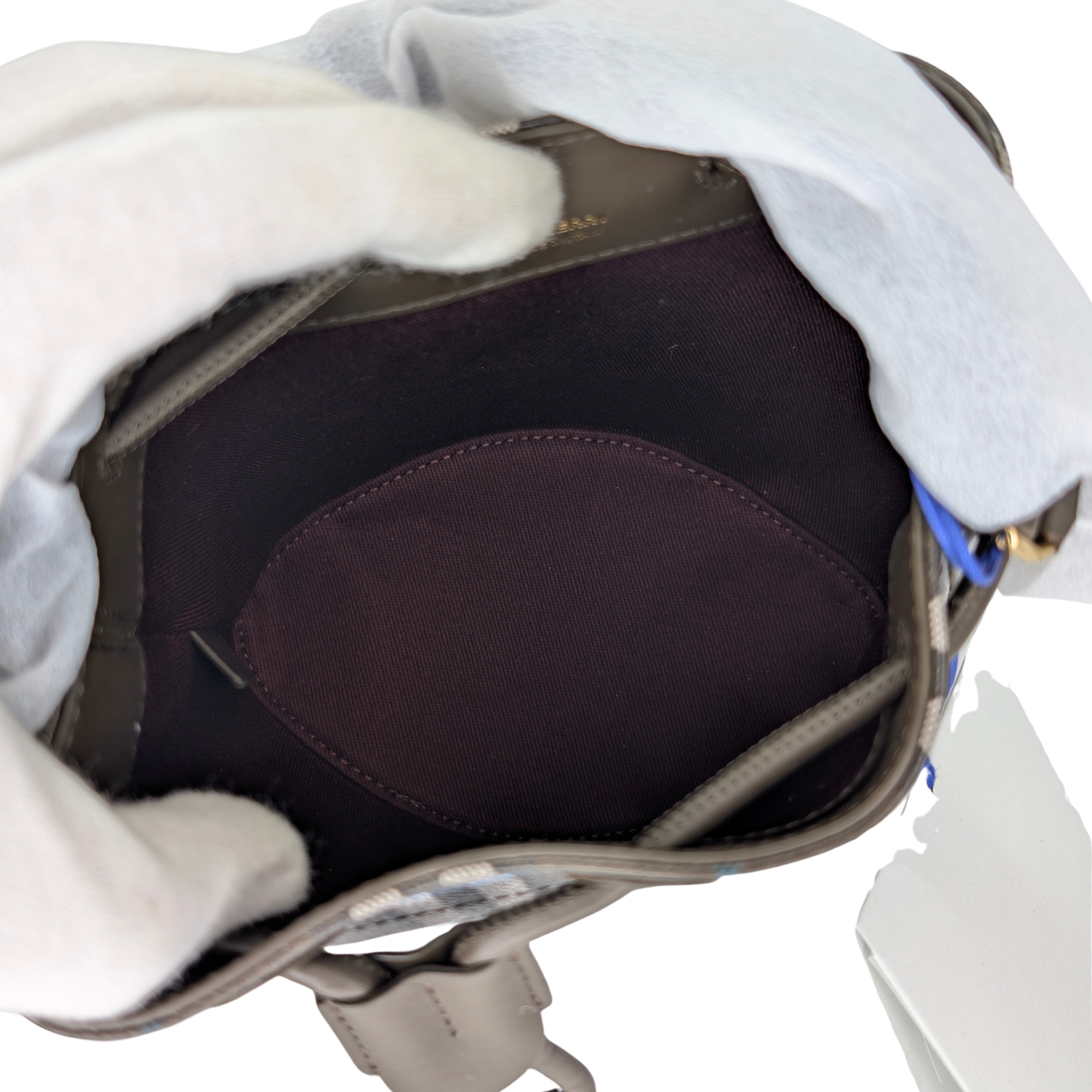 Burberry Mini Drawstring Bucket Bag Grey