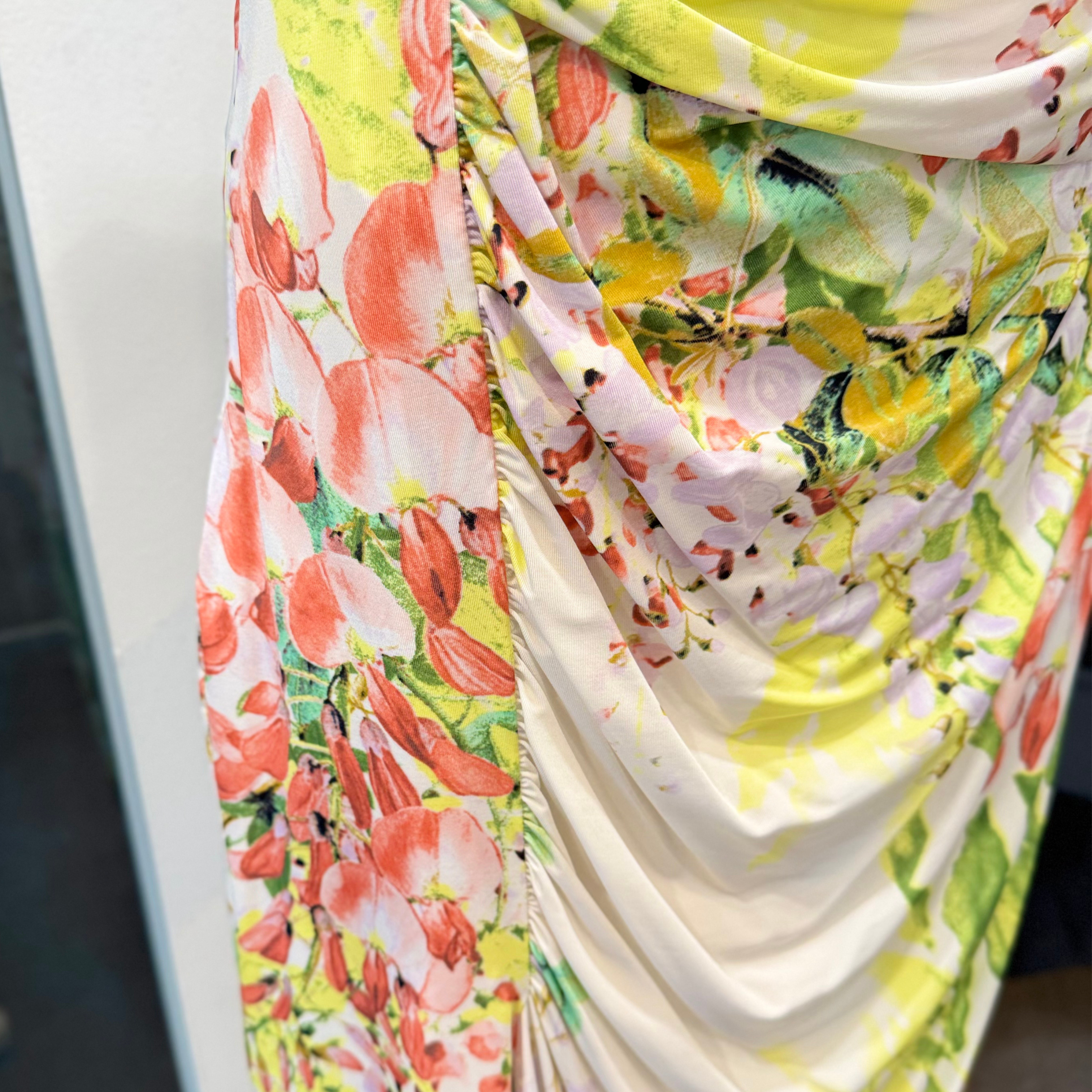 Roberto Cavalli Class Floral Dress 38 White Multicolour