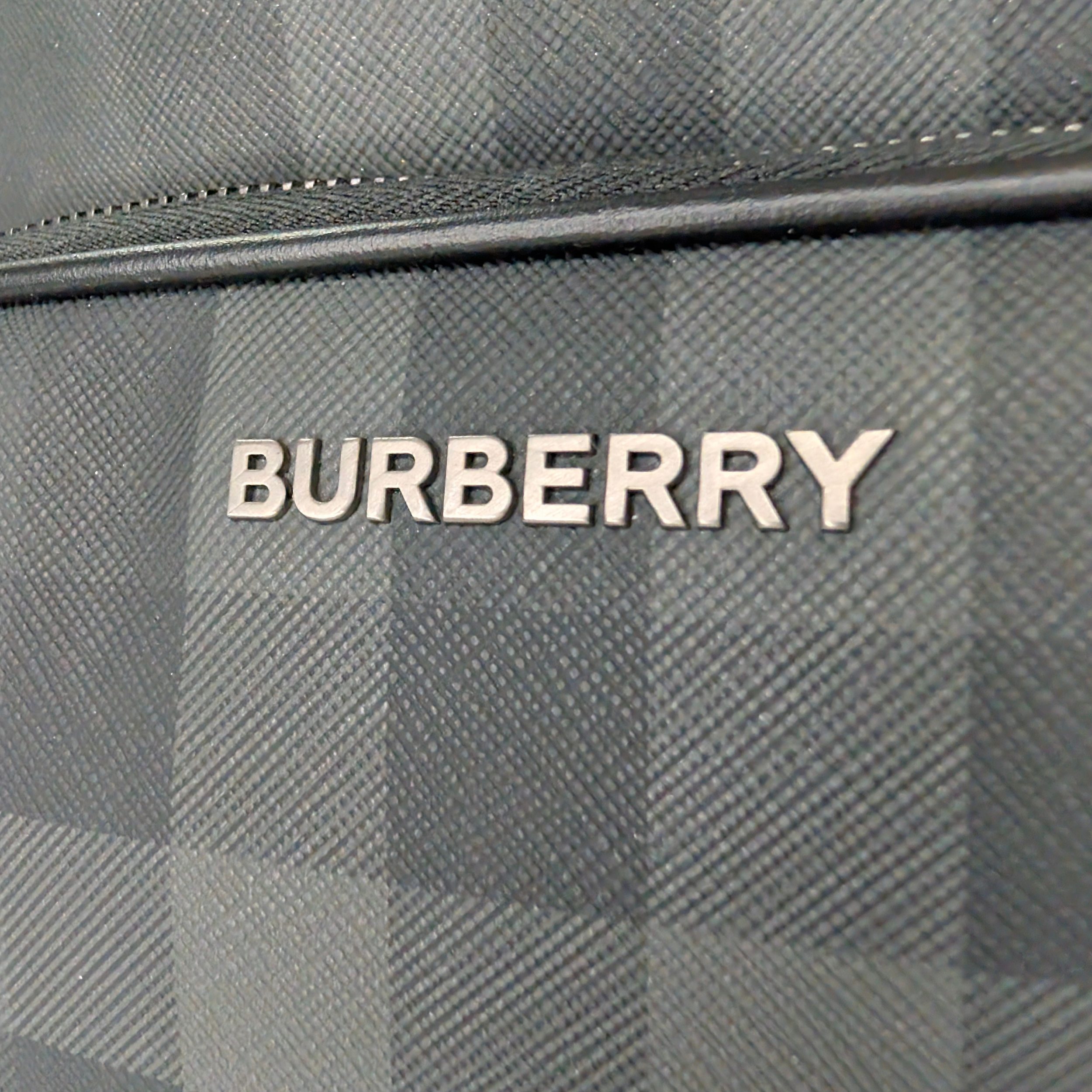 Burberry Rocco Checkered Backpack Charcoal