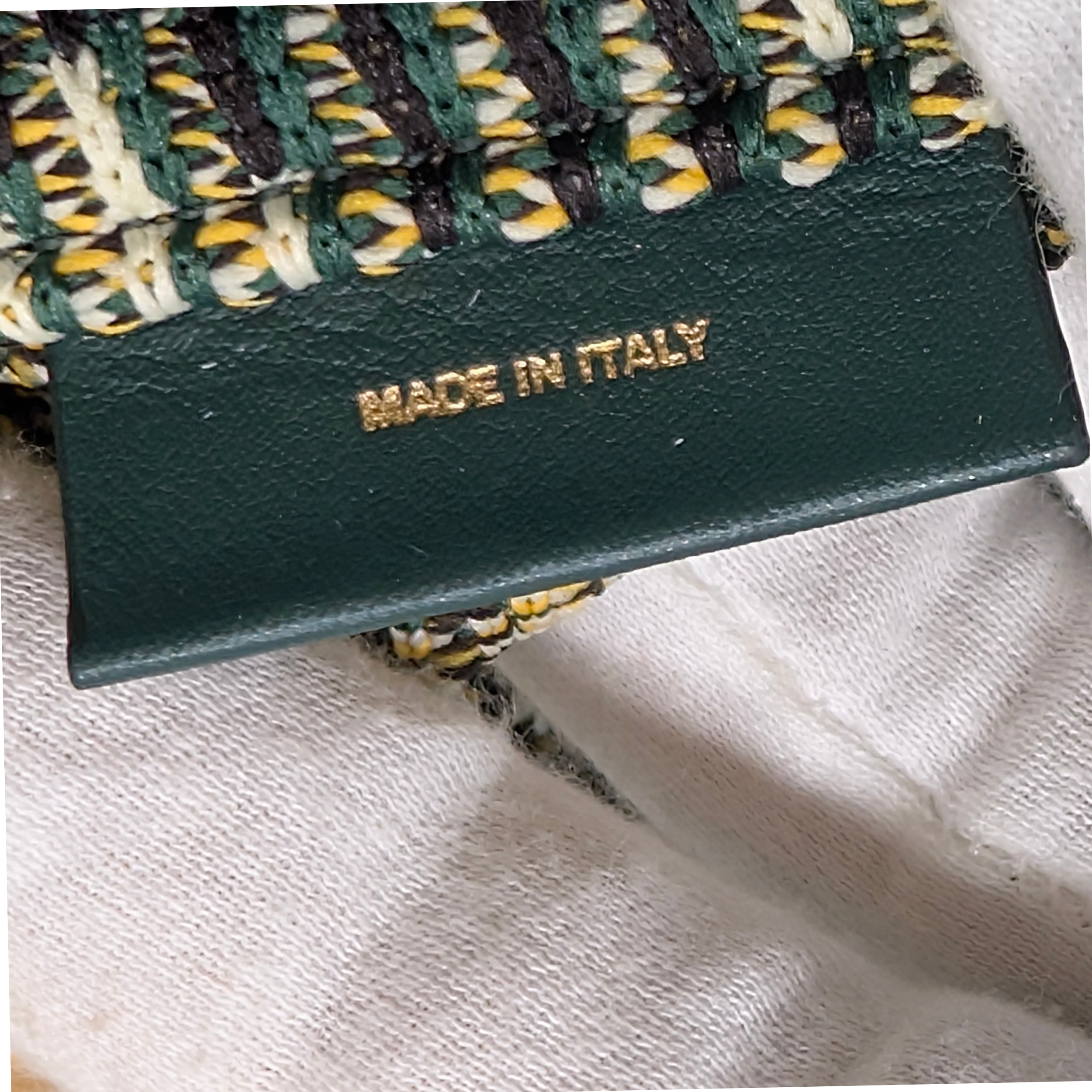 Burberry Medium Green Check Knitted Tote Bag