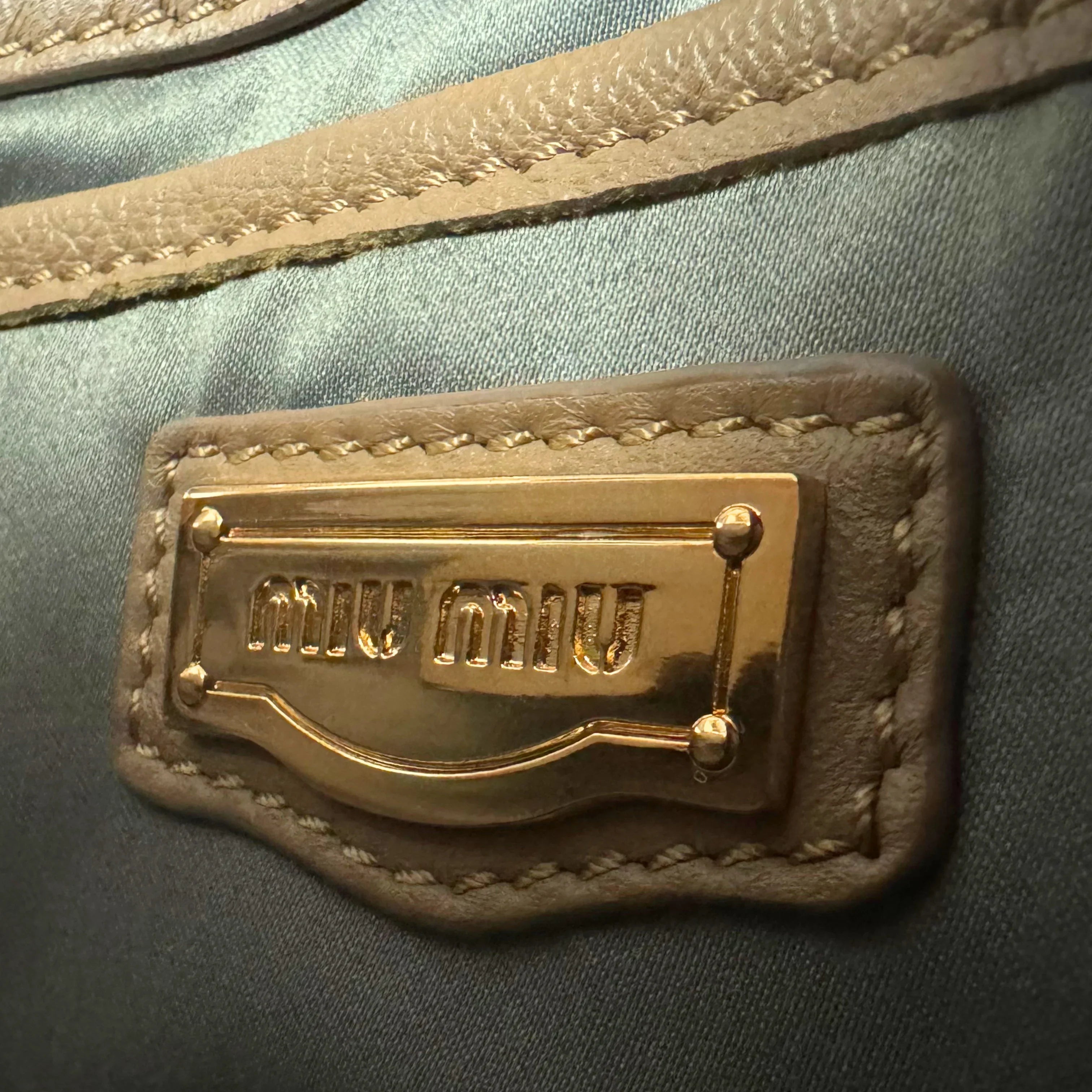Miu Miu Nappa Matelassé leather Top Handle Bag