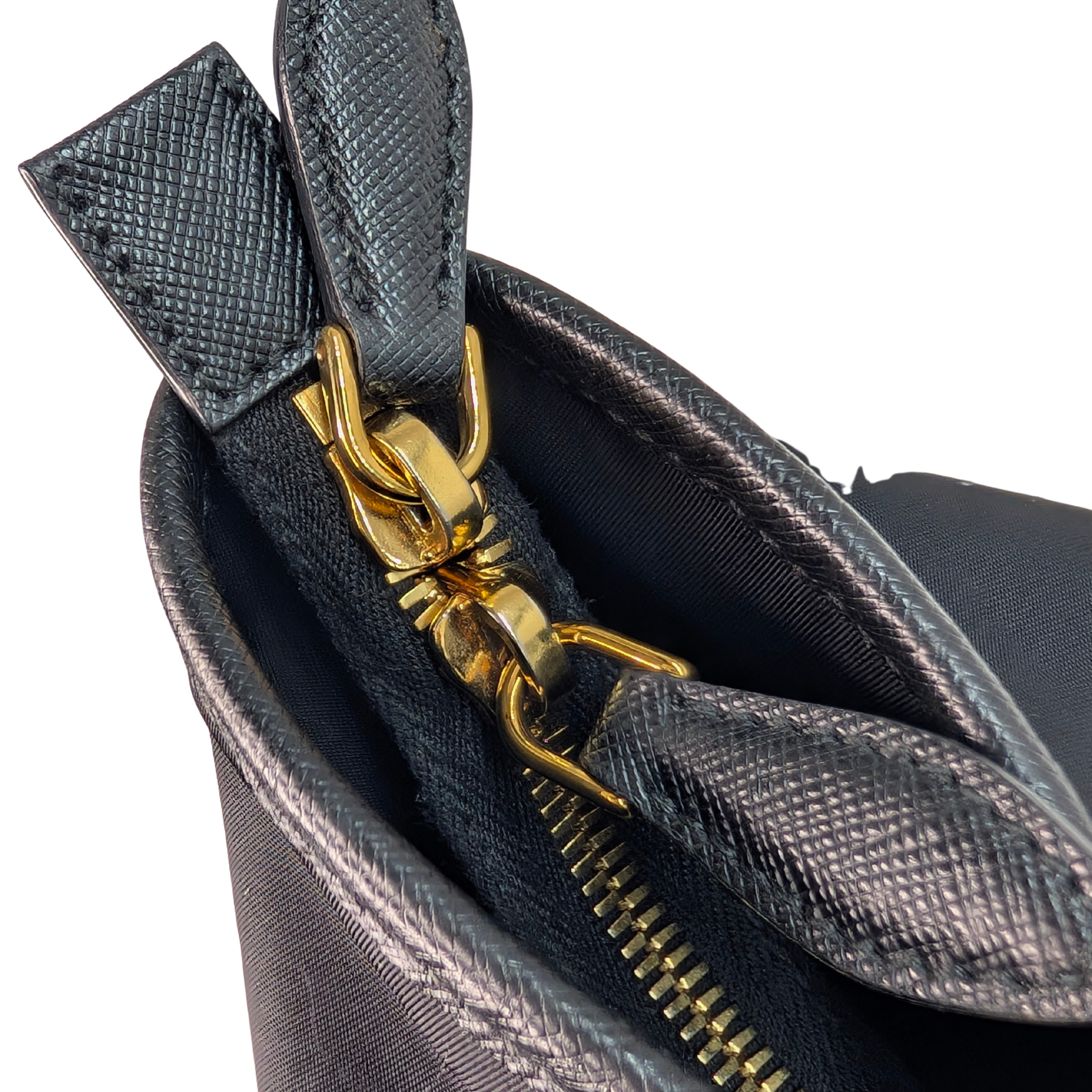 Prada Navy Re-Nylon Embroidered Logo Tote Bag