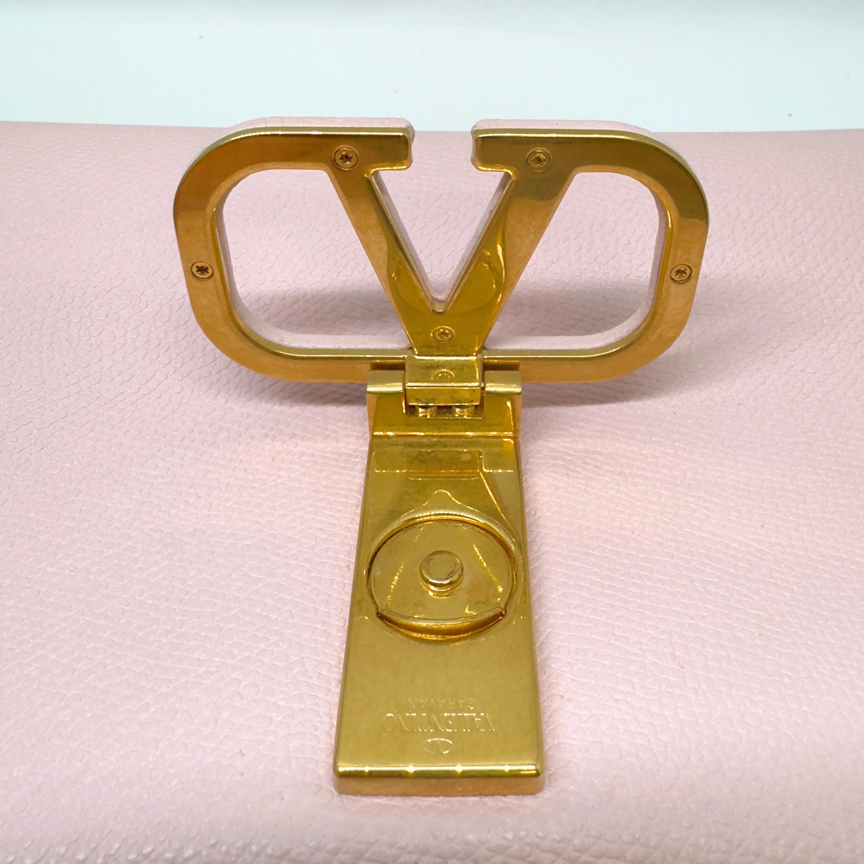 Valentino Garavani Small VSling Shoulder Bag Leather Pink - Lost Designer