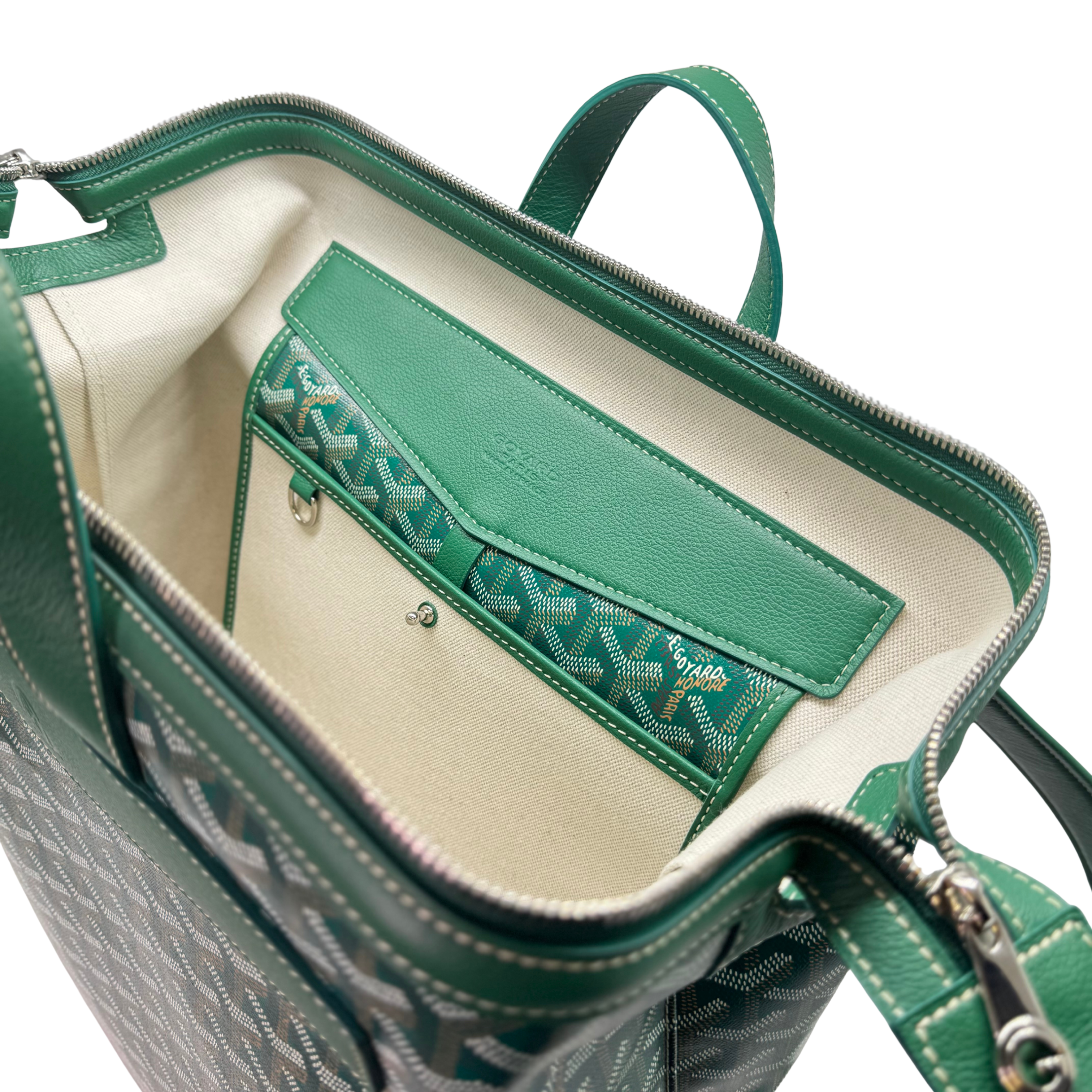 Goyard Cisalpin Backpack Bag Coated Canvas Green