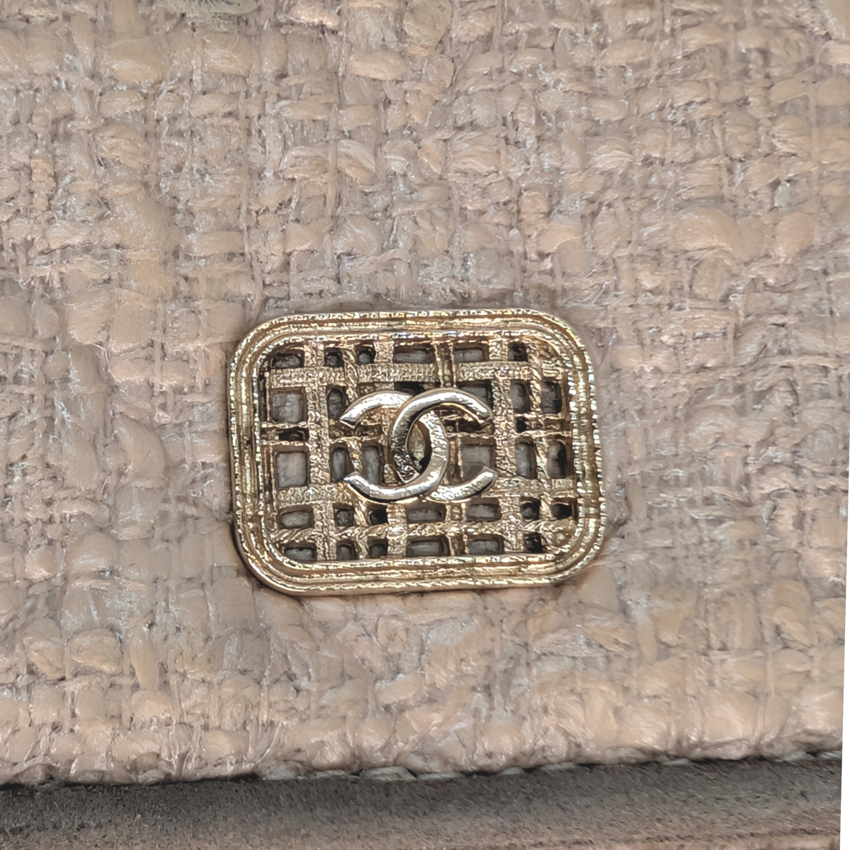 Chanel WOC Coated Tweed Wallet