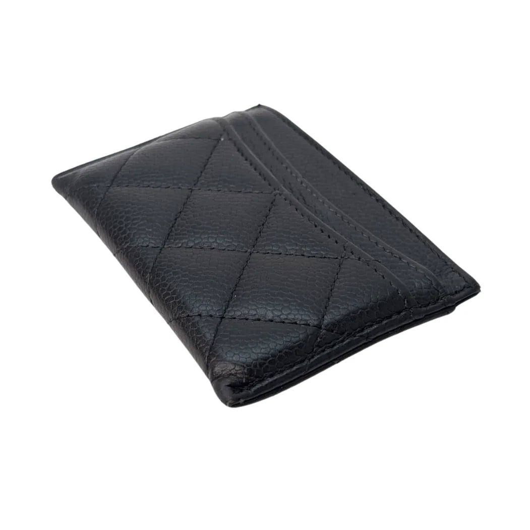 Chanel Classic Black Card Holder Black - Lost Designer