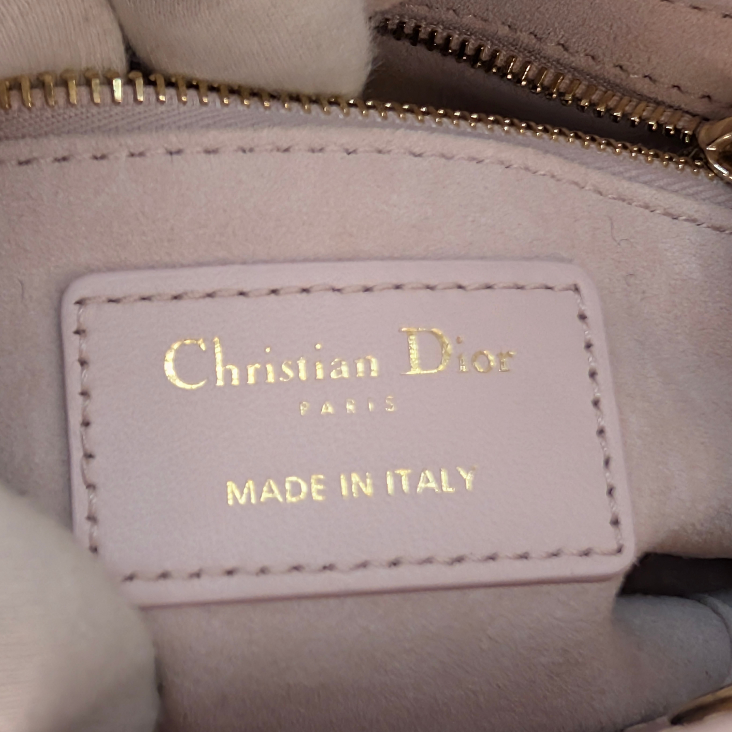 Dior Lady DIor Mini Cannage Powder Pink Bag