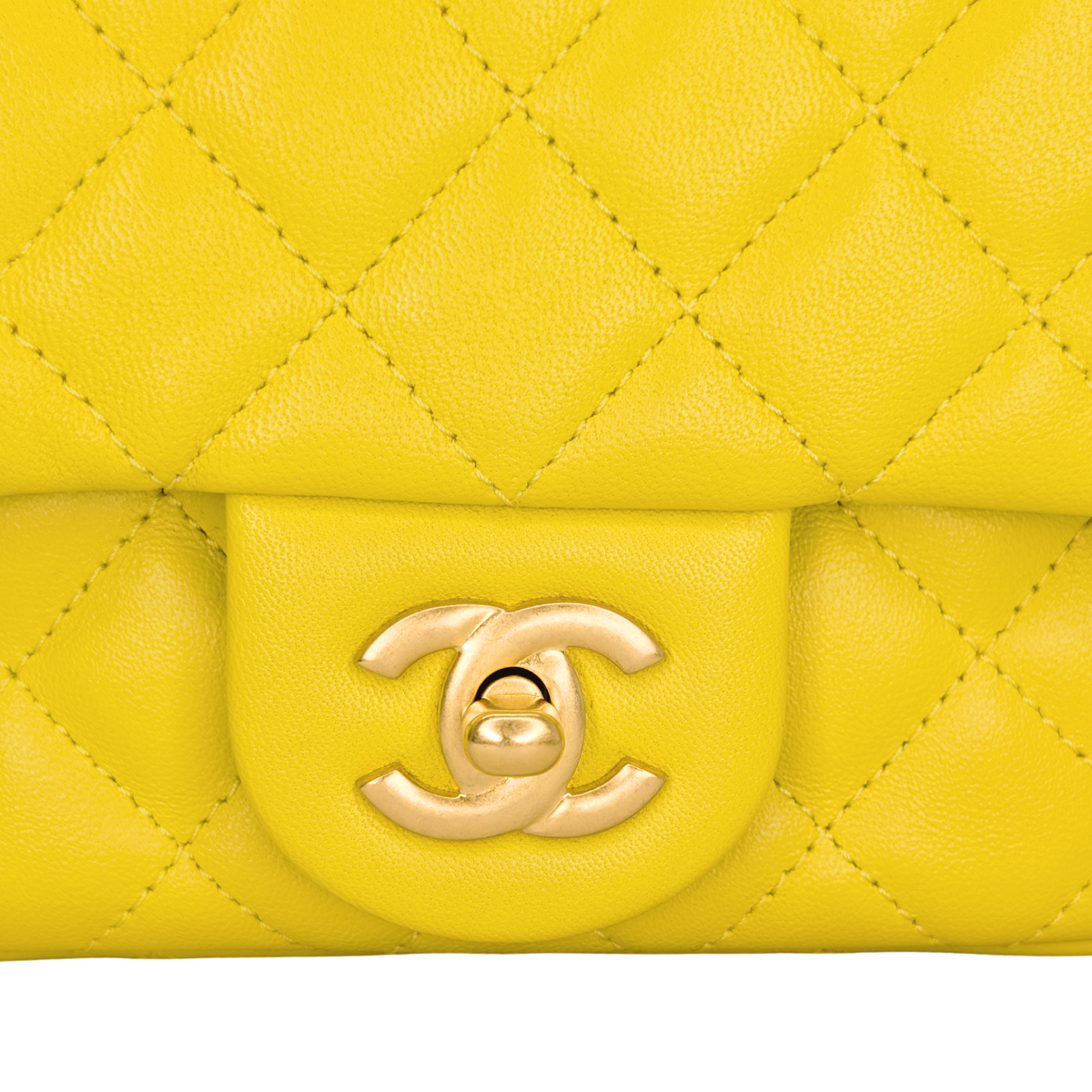 Chanel Pearl Crush Mini Flap Bag Yellow