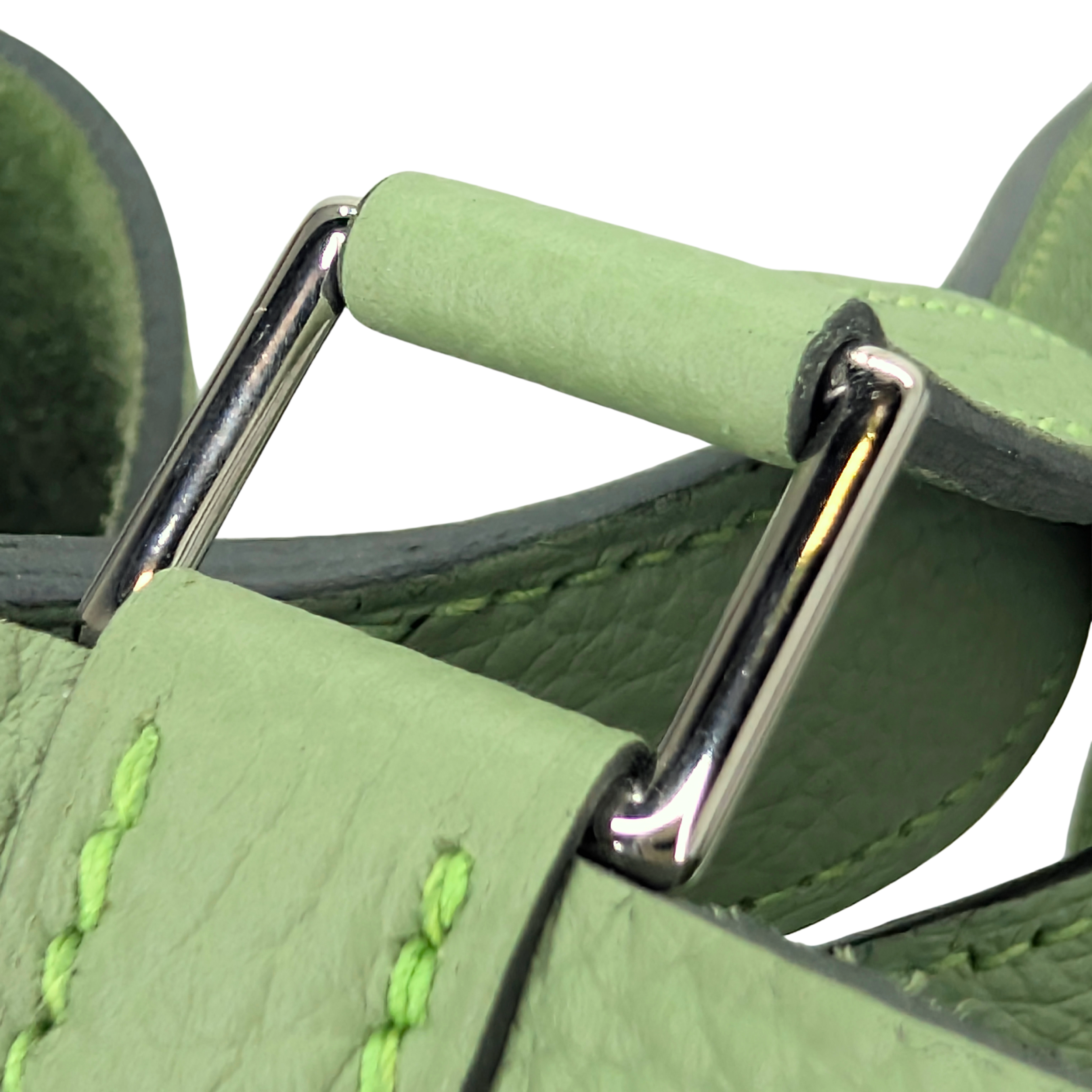 Hermes Picotin 18 Vert Criquet SHW Stamp B