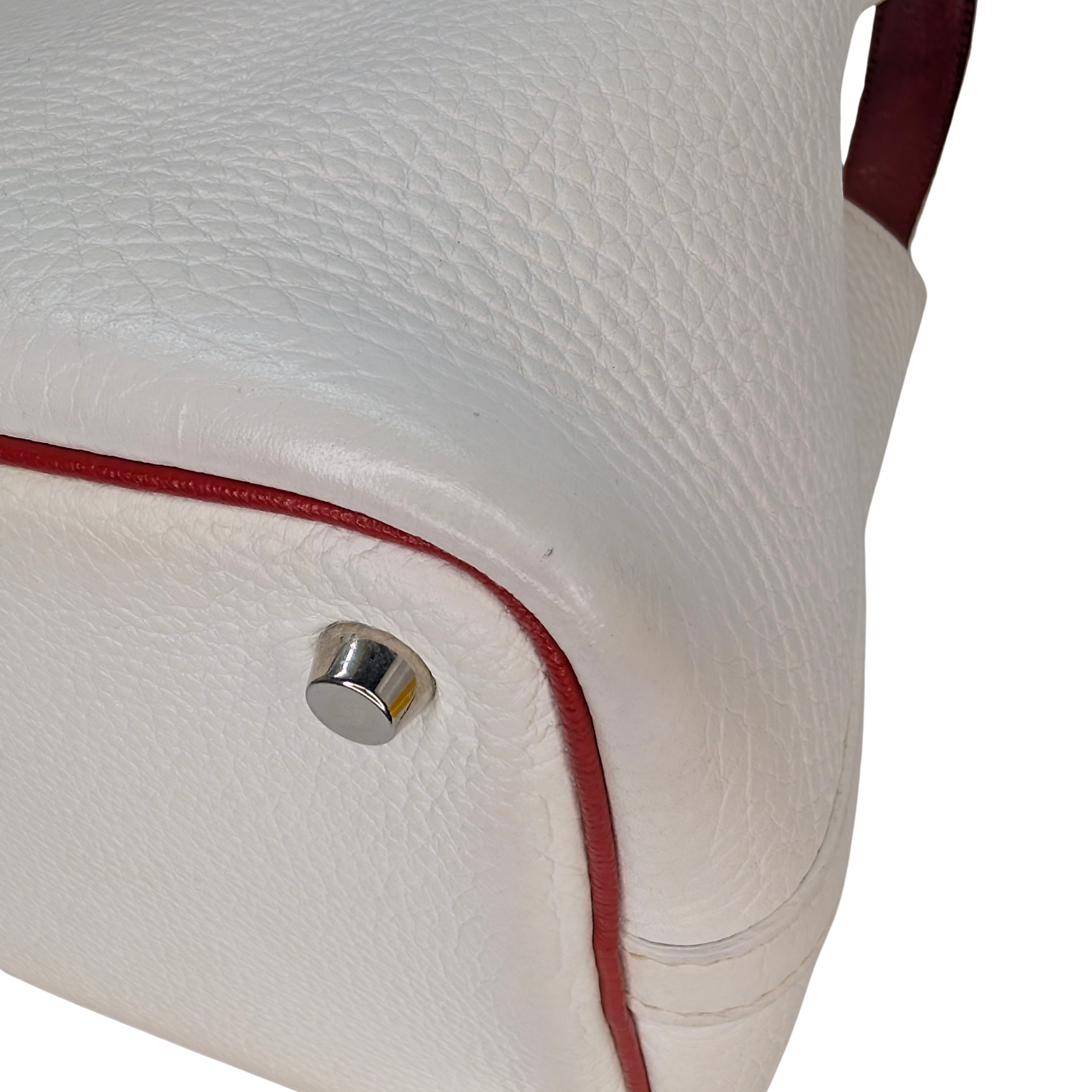 Hermès Picotin Lock PM 18 Bag Stamp J Beton/White