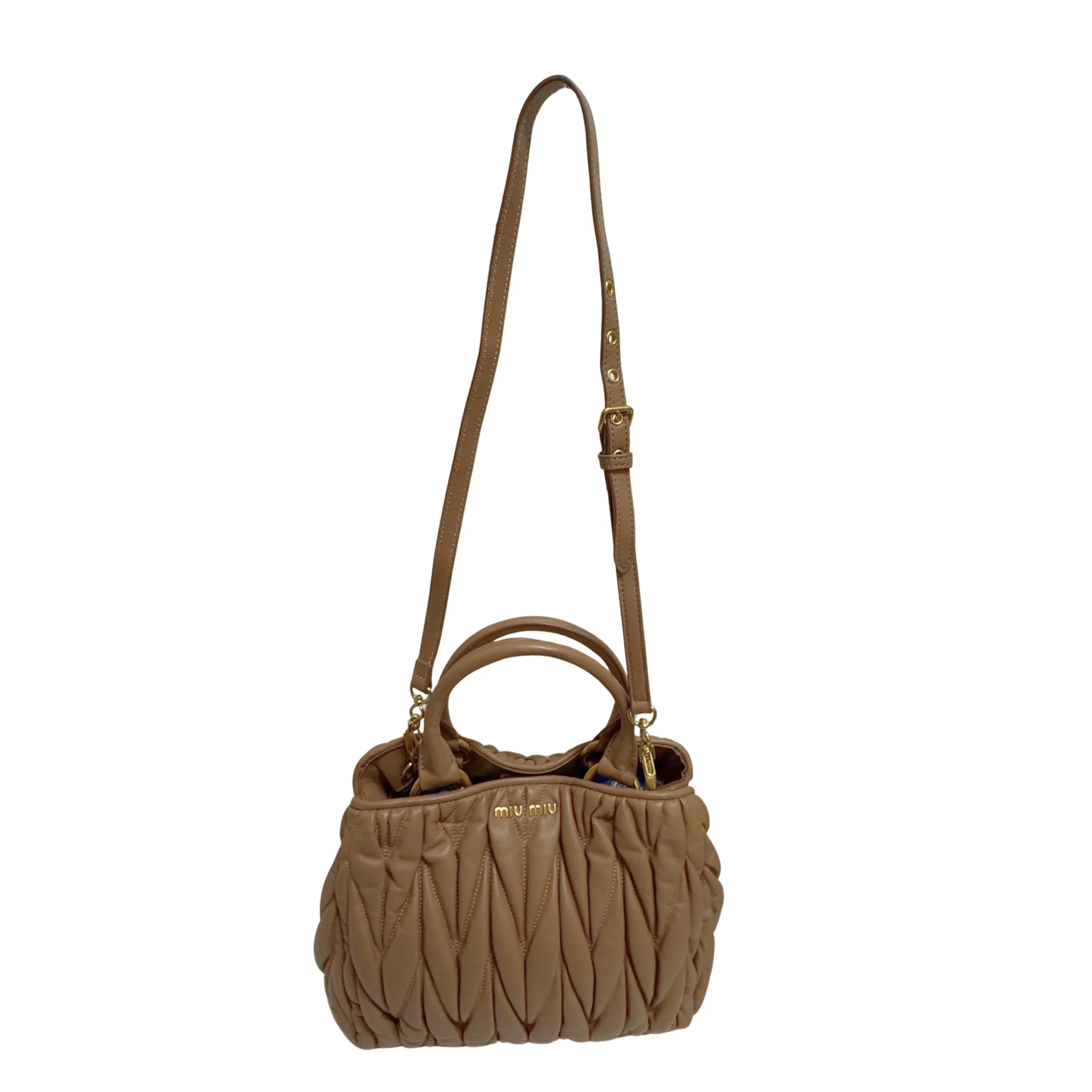 Miu Miu Nappa Matelassé leather Top Handle Bag