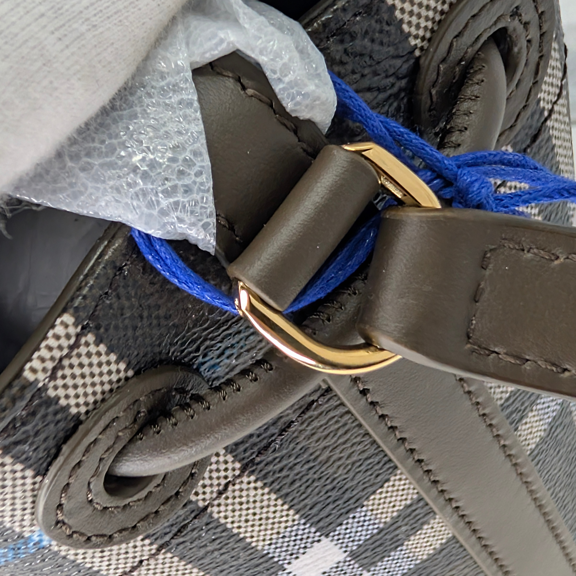 Burberry Mini Drawstring Bucket Bag Grey