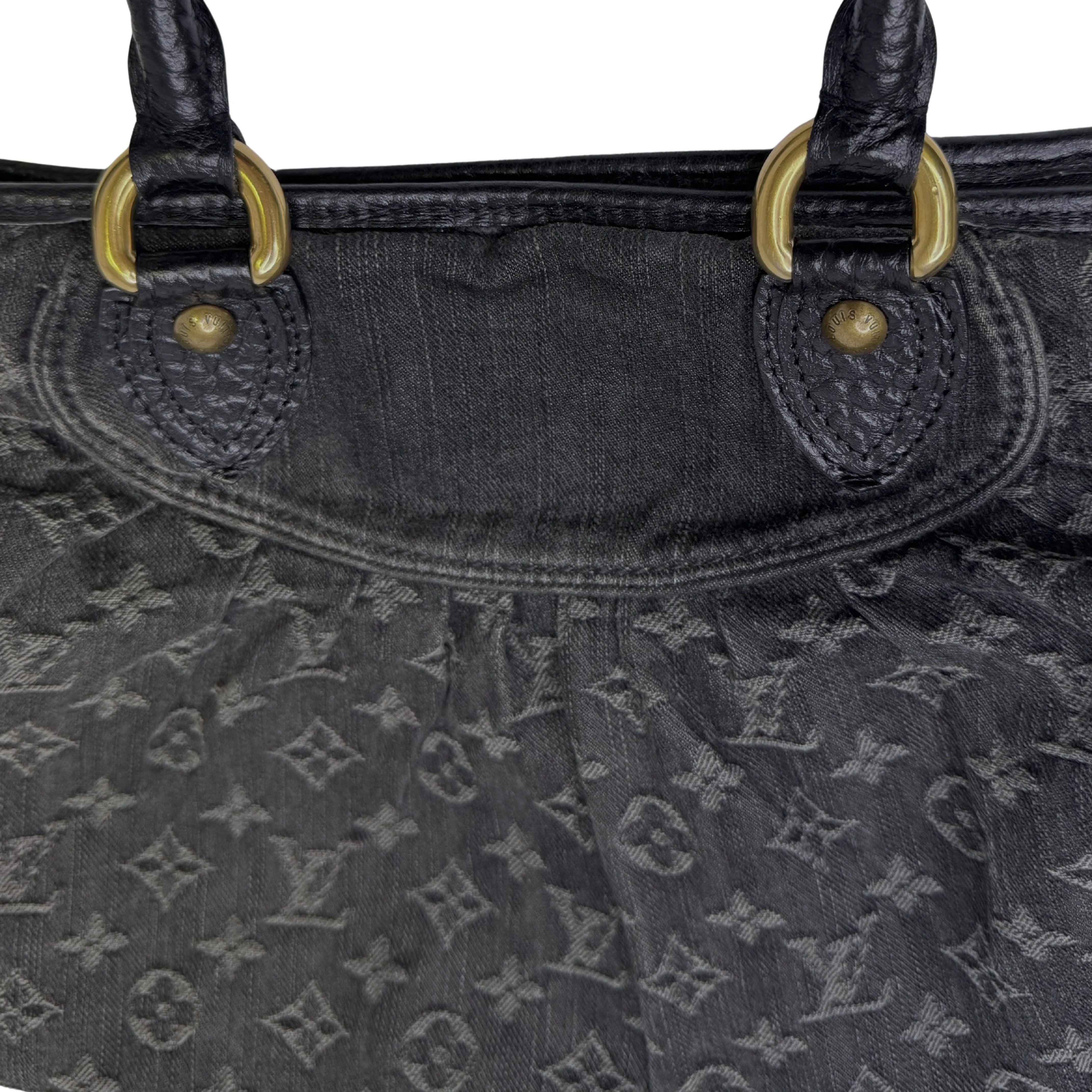 Louis Vuitton Neo Cabby MM Handbag Denim Black - Lost Designer