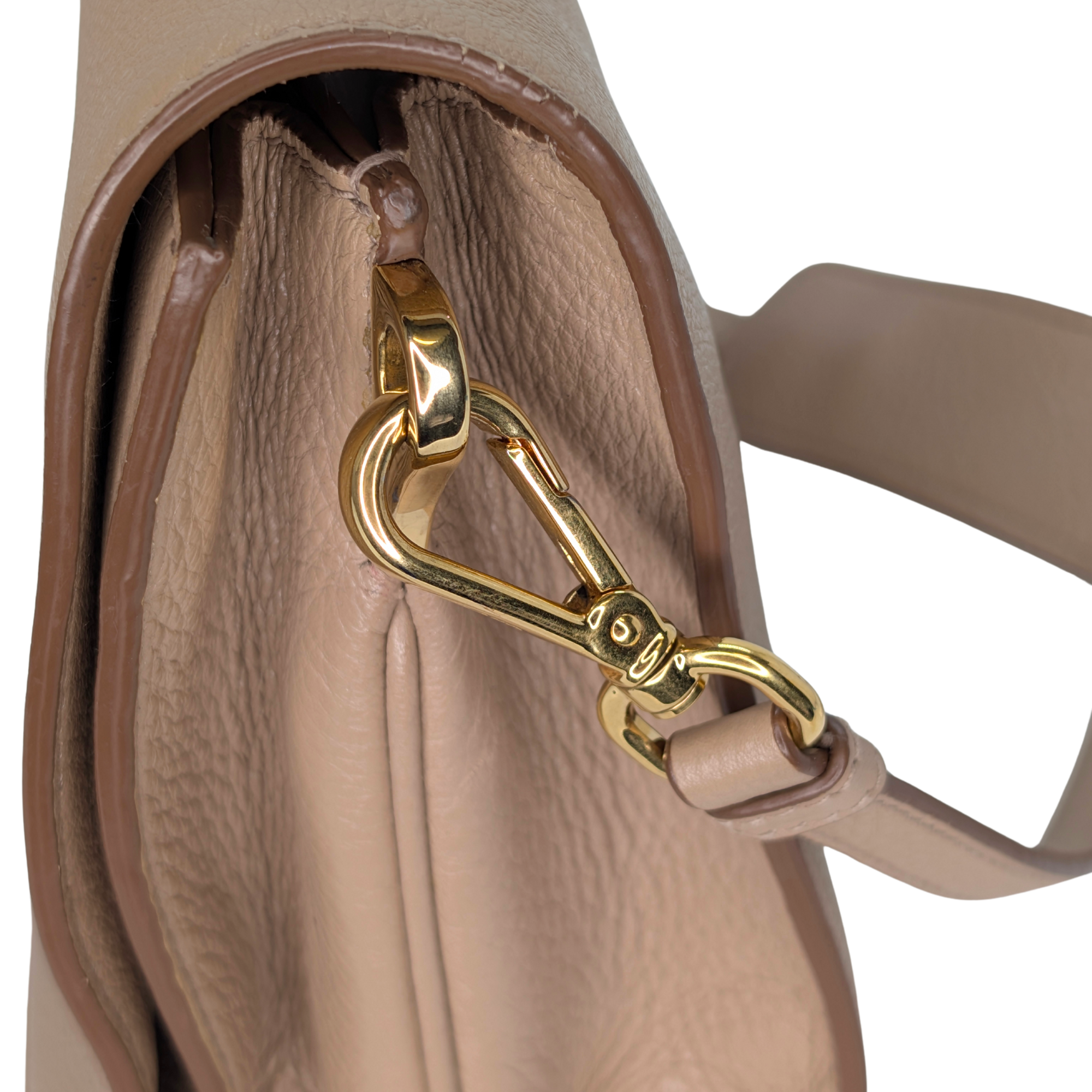 Prada Vitello Daino Leather Crossbody Bag Beige