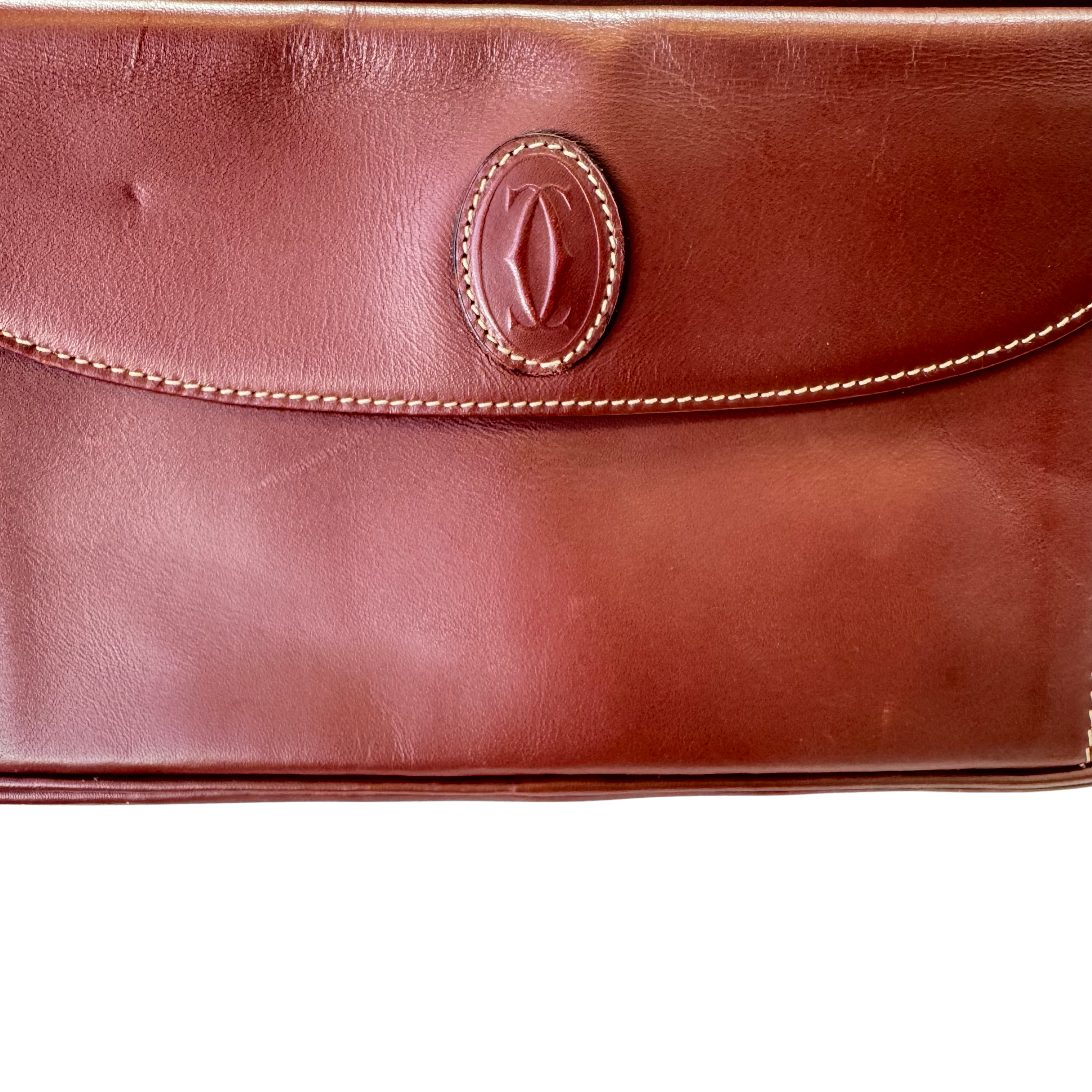 Cartier Must De Cartier Crossbody Bag Leather Brown