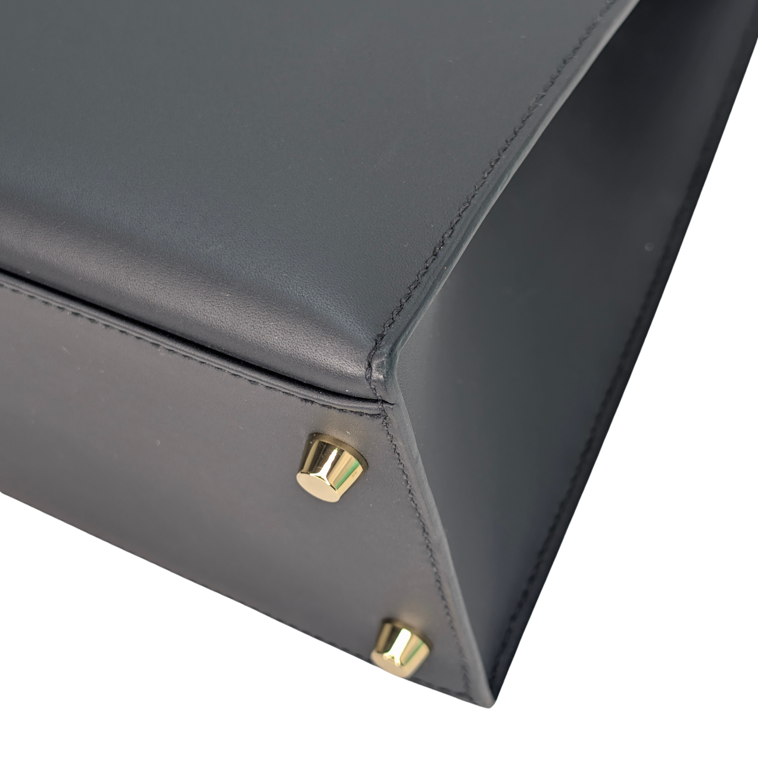 Hermes Kelly 32 Sellier Sombrero Box Leather GHW Matte Black X Stamp