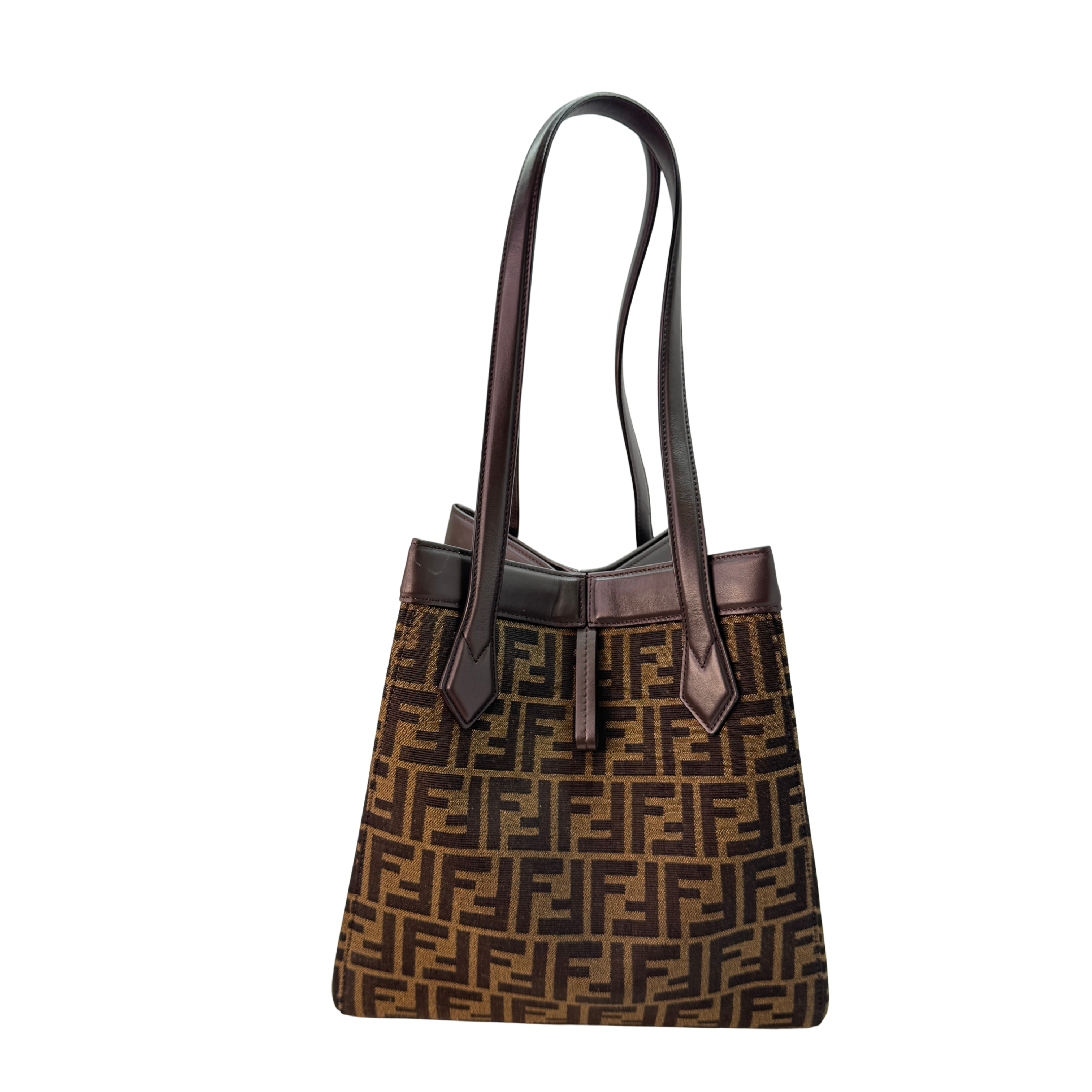 Fendi Origami Medium Fabric Tote Bag Brown
