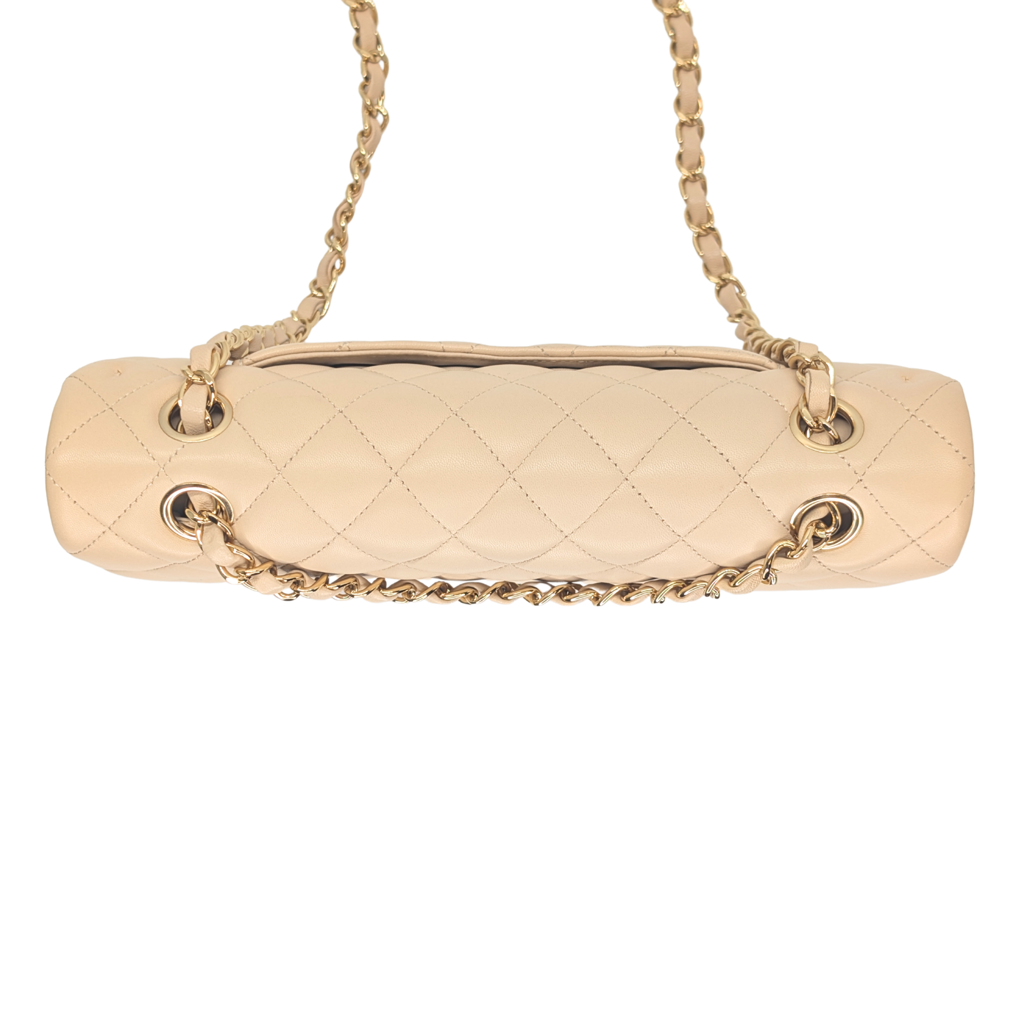 Chanel Double Flap Medium lambskin Bag Beige