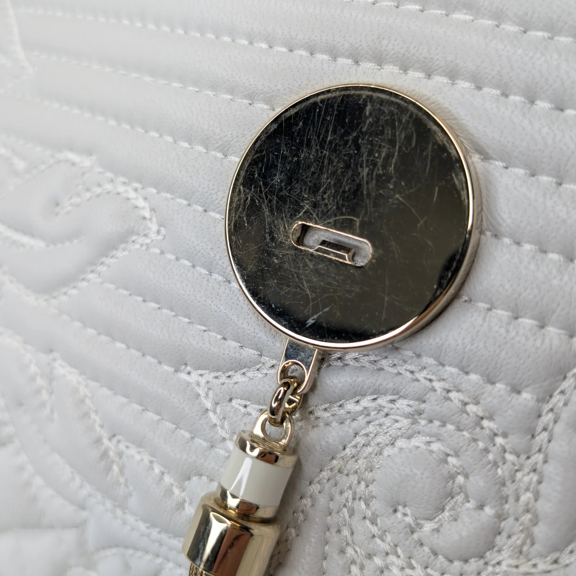 Versace Vanitas Barocco Handbag White - Lost Designer