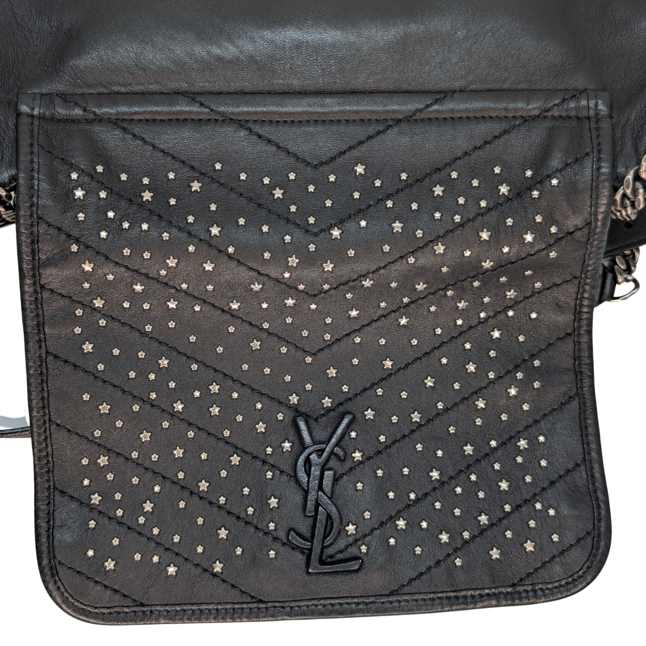 Yves Saint Laurent Niki Stardust studded Bag Black