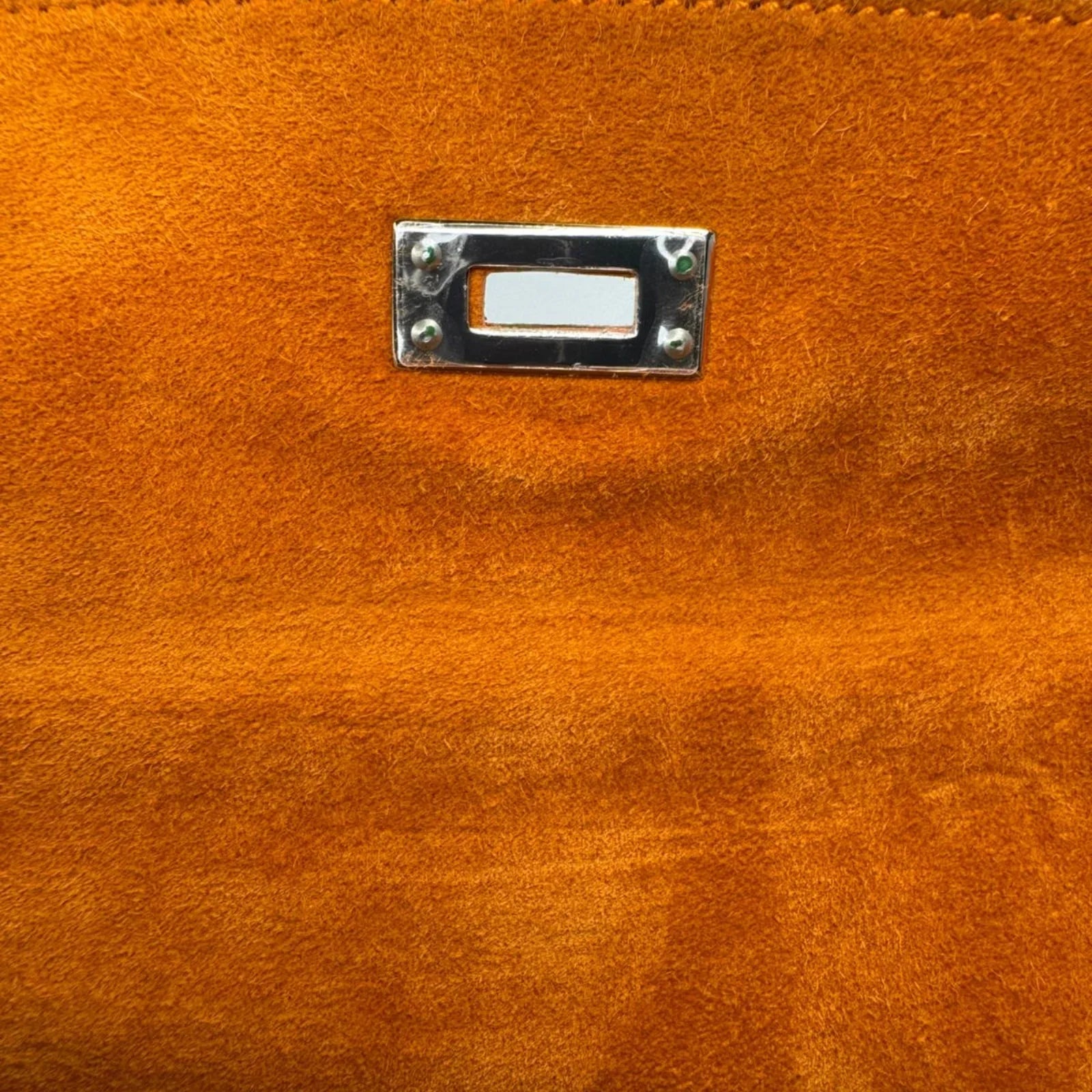 Hermès Kelly Pochette Orange H Veau Doblis Suede PWH ☐ I Stamp - Lost Designer