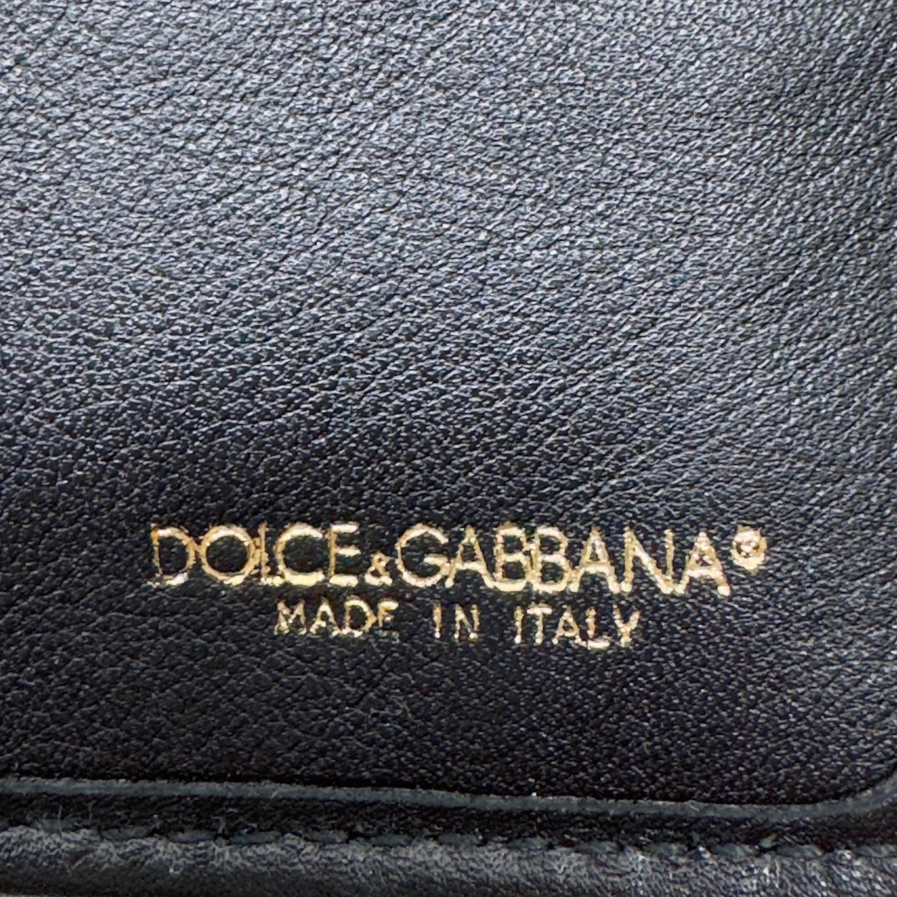 Dolce & Gabbana Leopard Print Leather Wallet Khaki