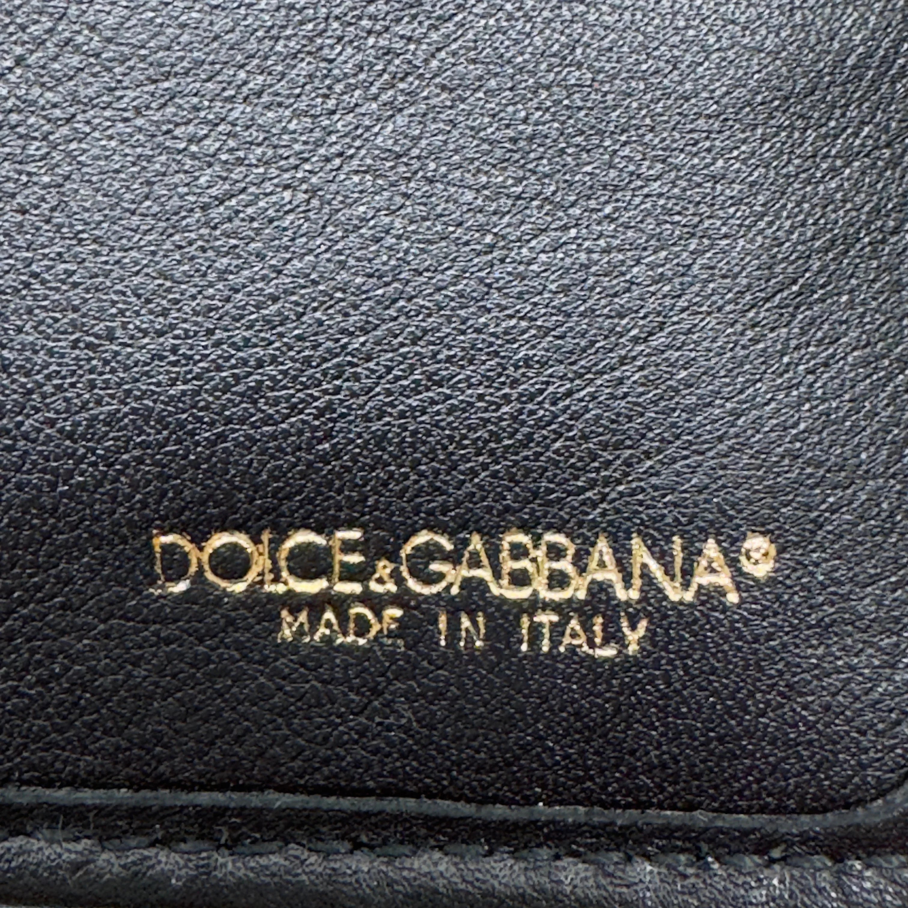 Dolce & Gabbana Leopard Print Leather Wallet Khaki - Lost Designer