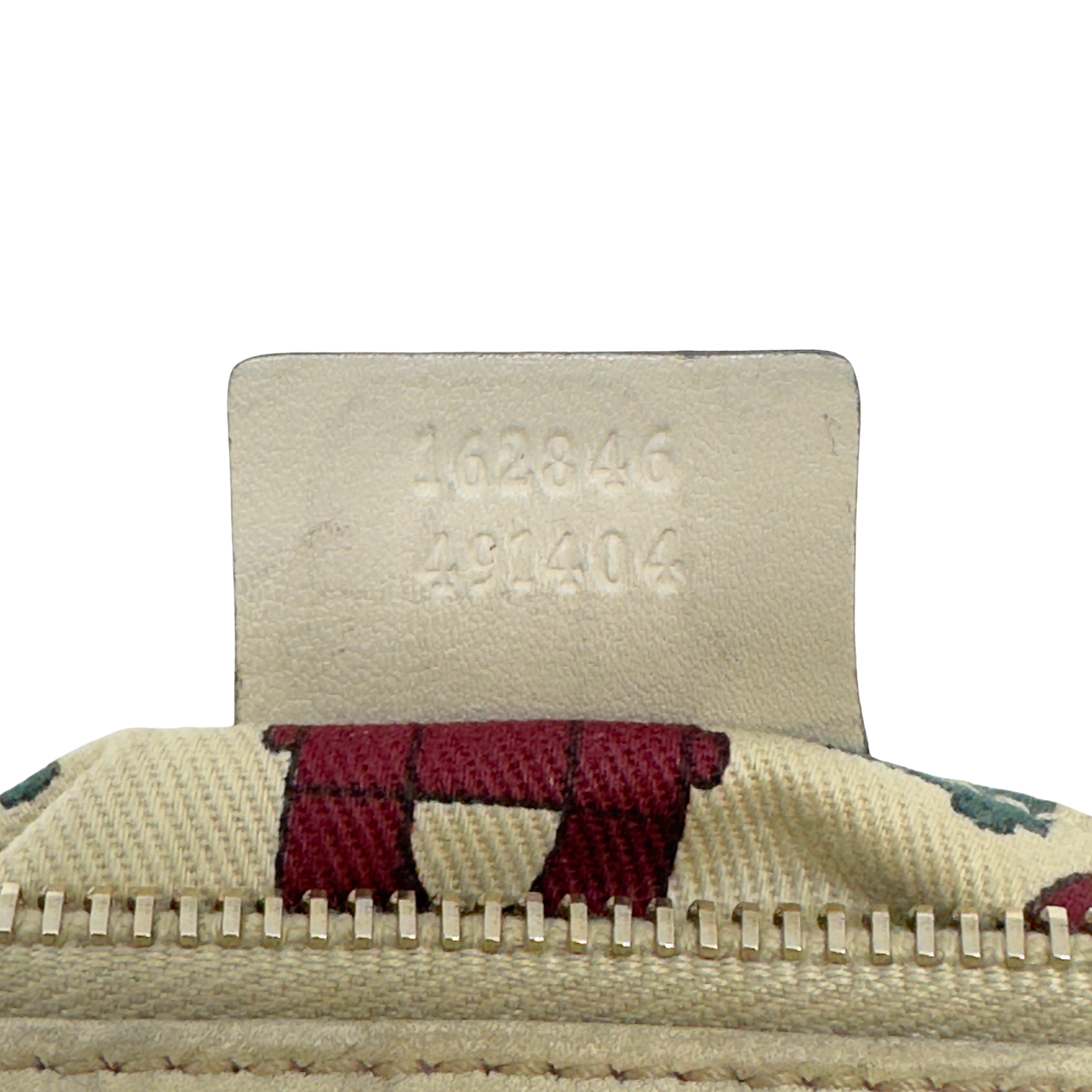 Gucci Monogram Small Pochette Clutch Bag Leather Beige