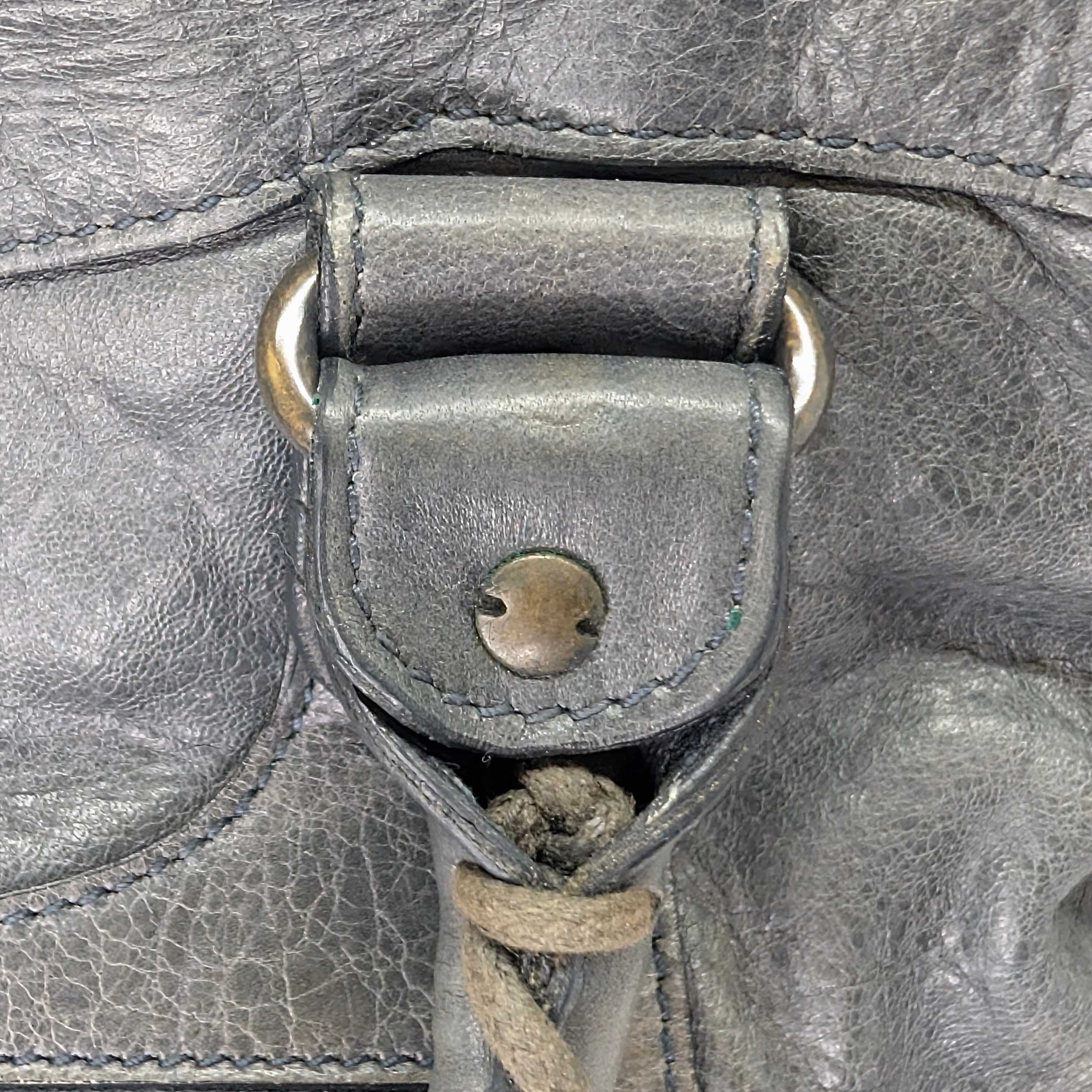 Balenciaga Motorcycle City Shoulder Bag Grey