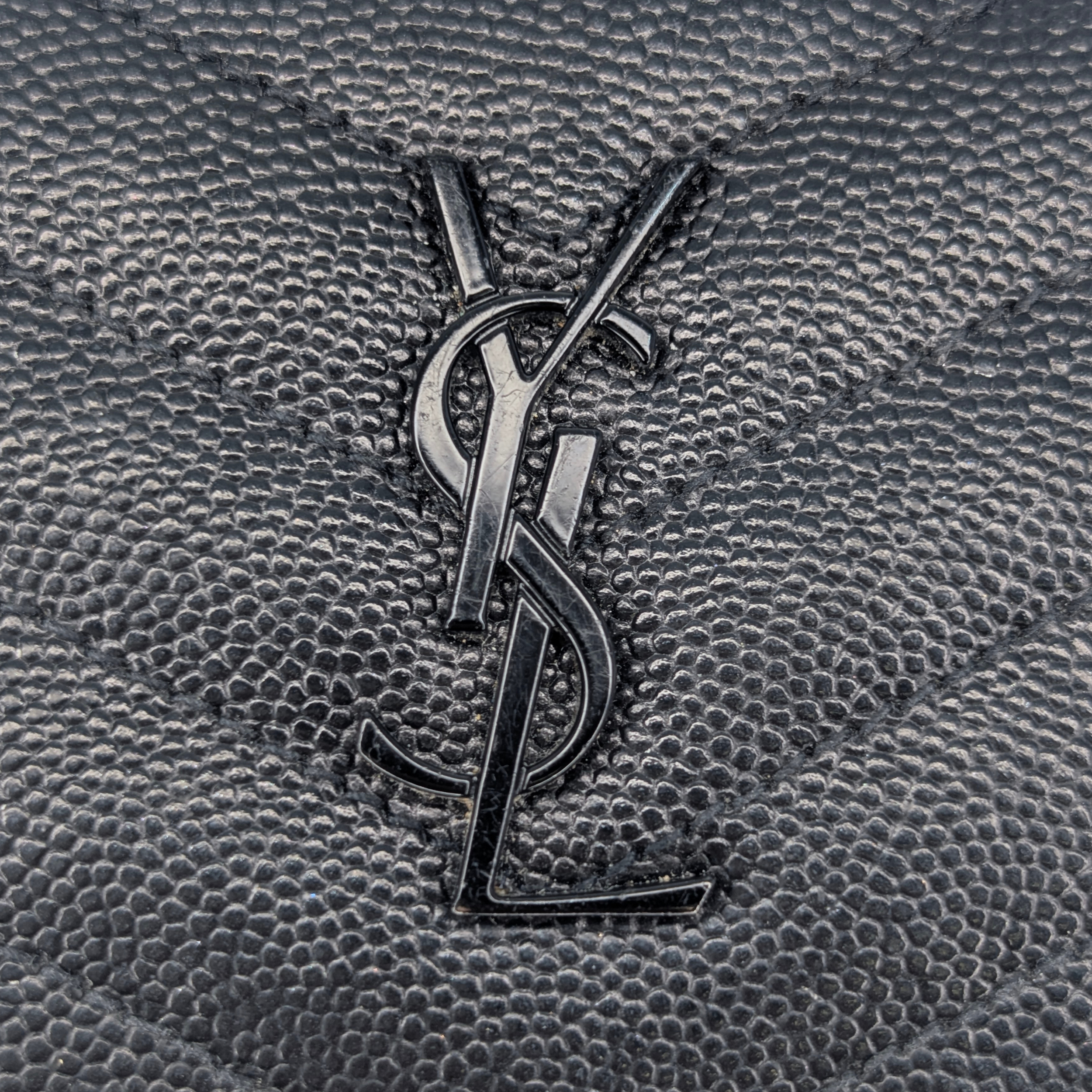 Yves Saint Laurent Cassandre Metalasse Wallet Black