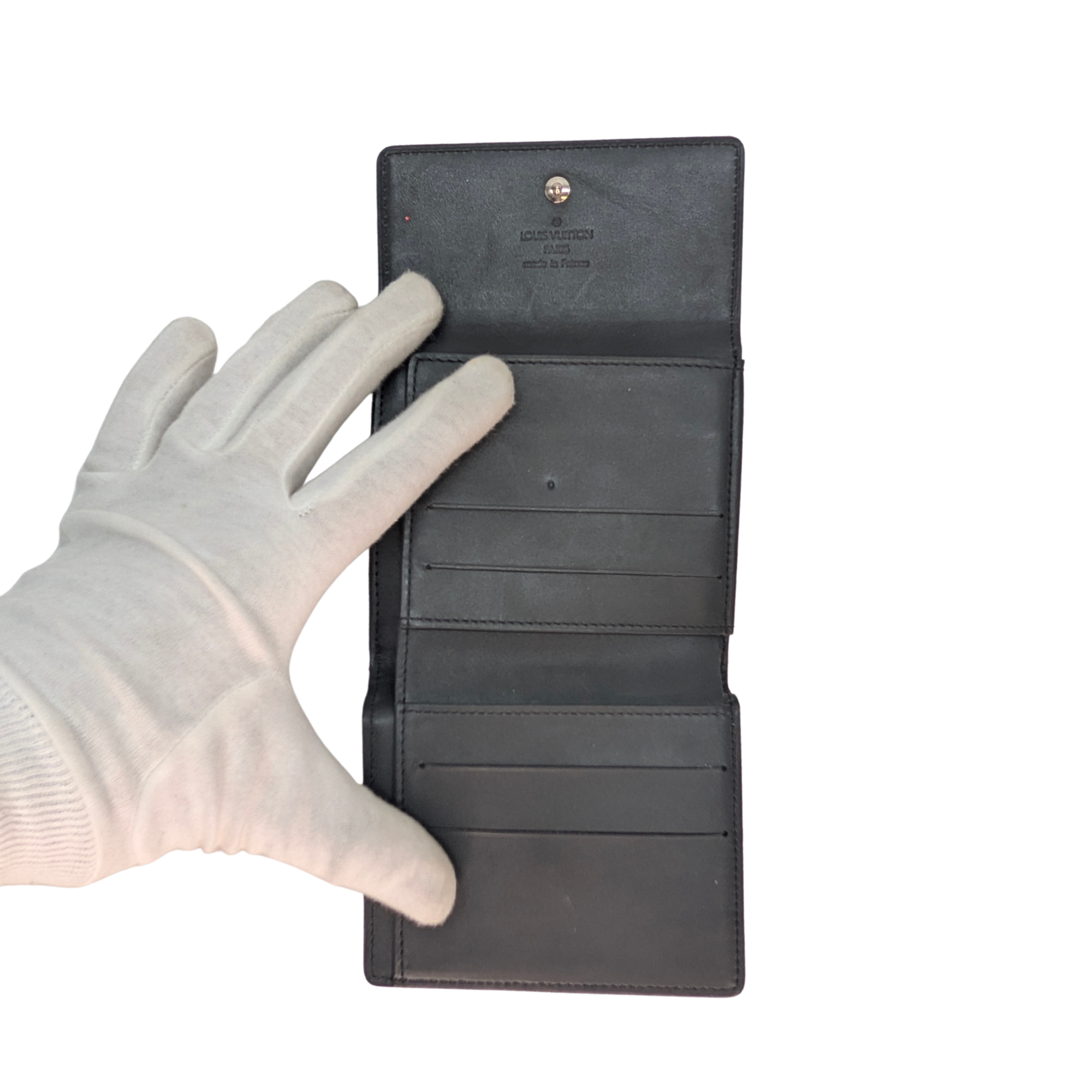 Louis Vuitton Vernis Charcoal Leather Wallet