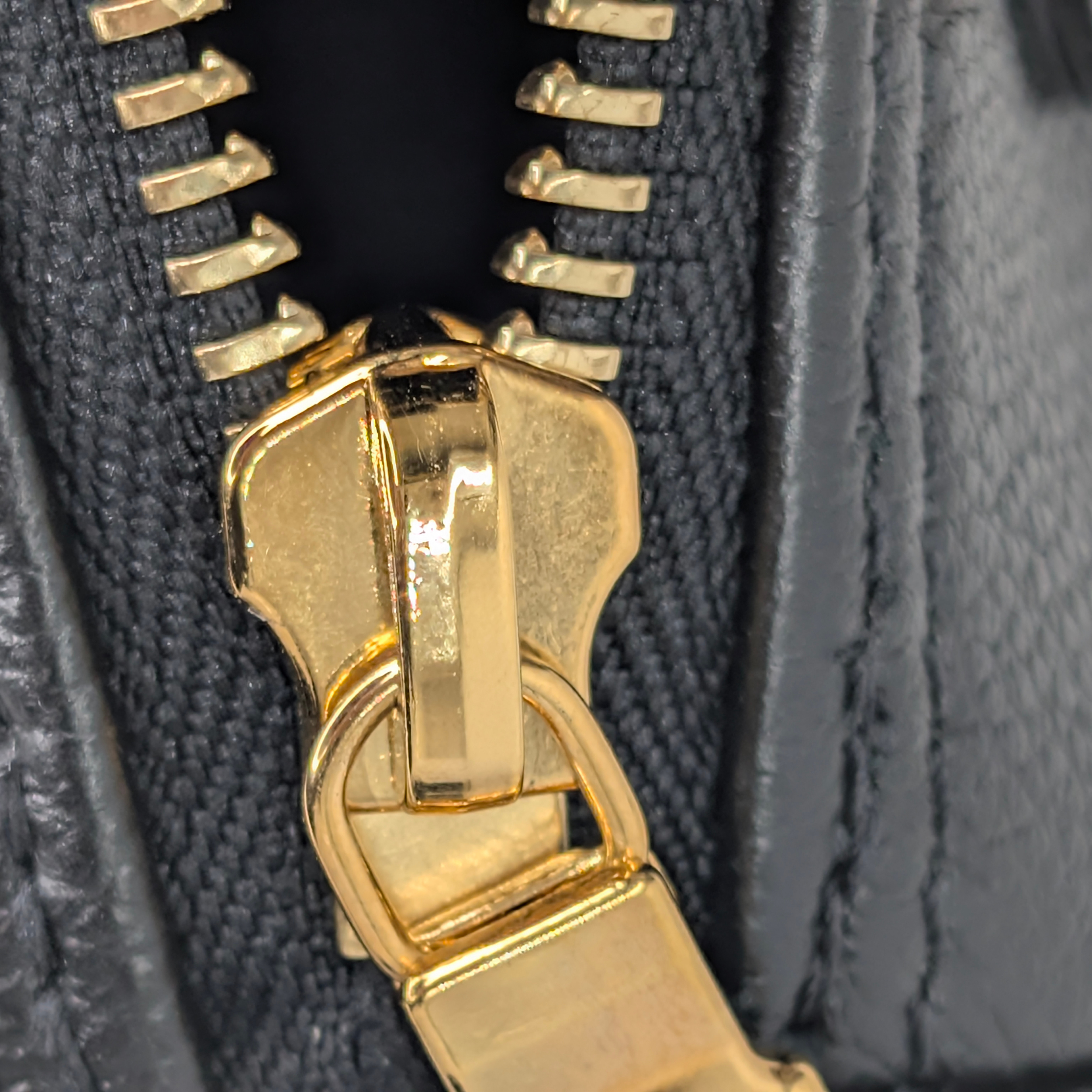 Louis Vuitton Nano Speedy Bicolor Monogram Giant Empreinte Leather Black