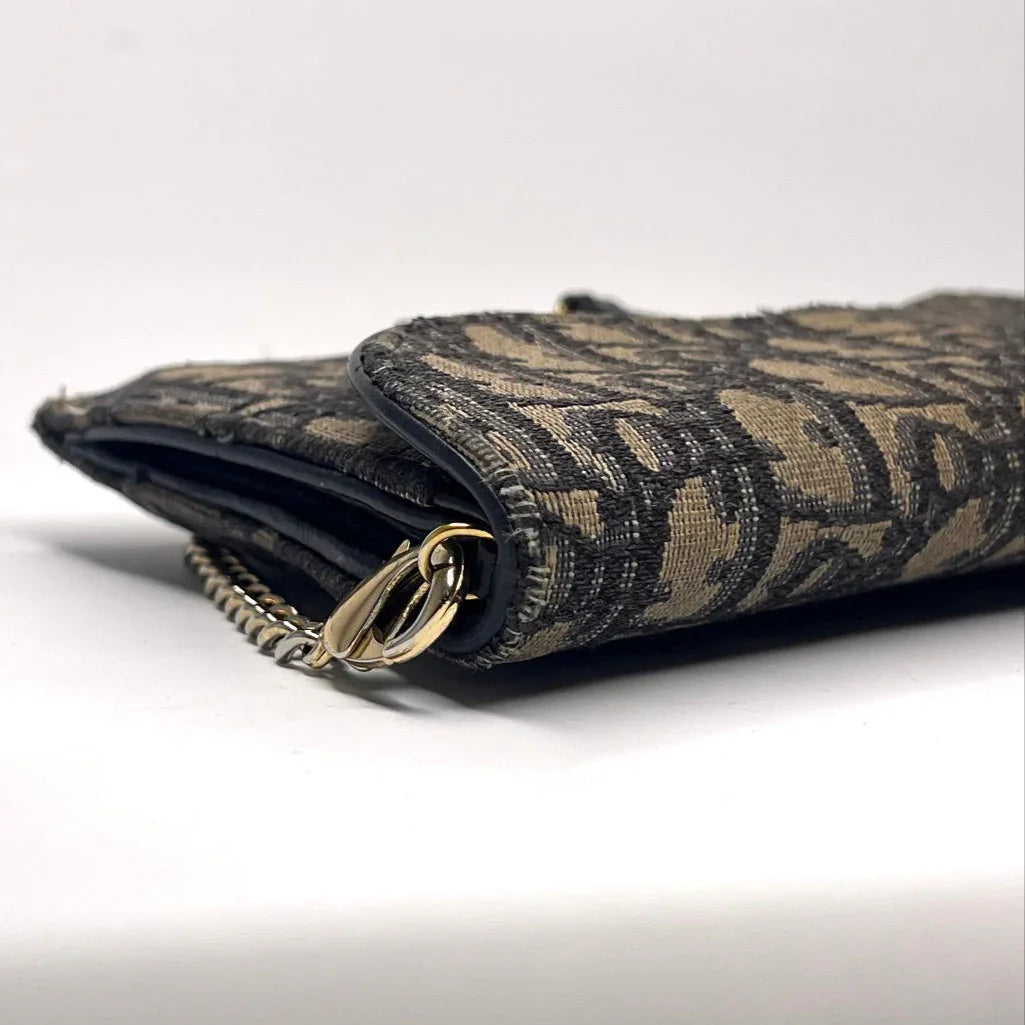 Dior Saddle Wallet on Chain Oblique Jacquard Crossbody Bag