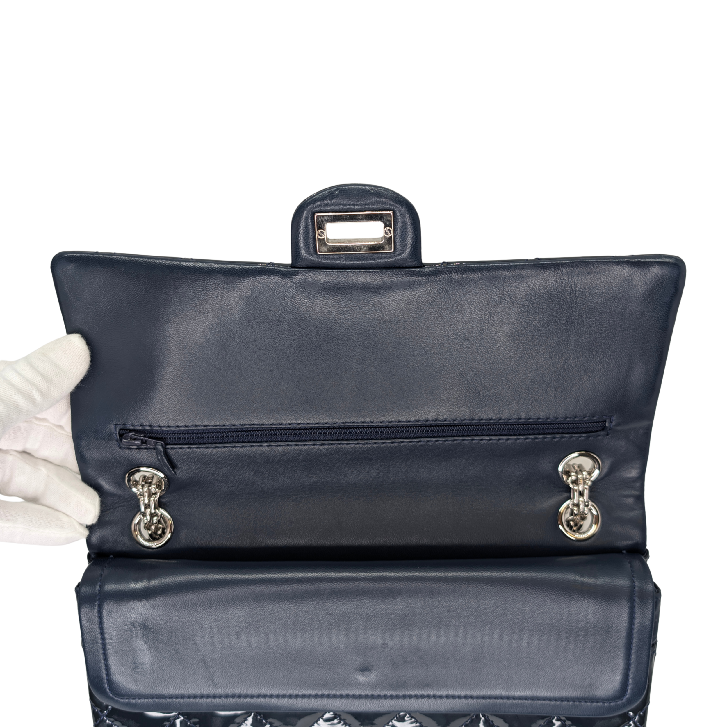 Chanel 2.55 Reissue 226 Patent Forest Green Bag