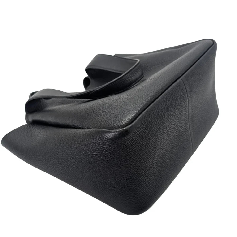 Prada Daino Soft Medium Dynamique Tote Bag Black - Lost Designer