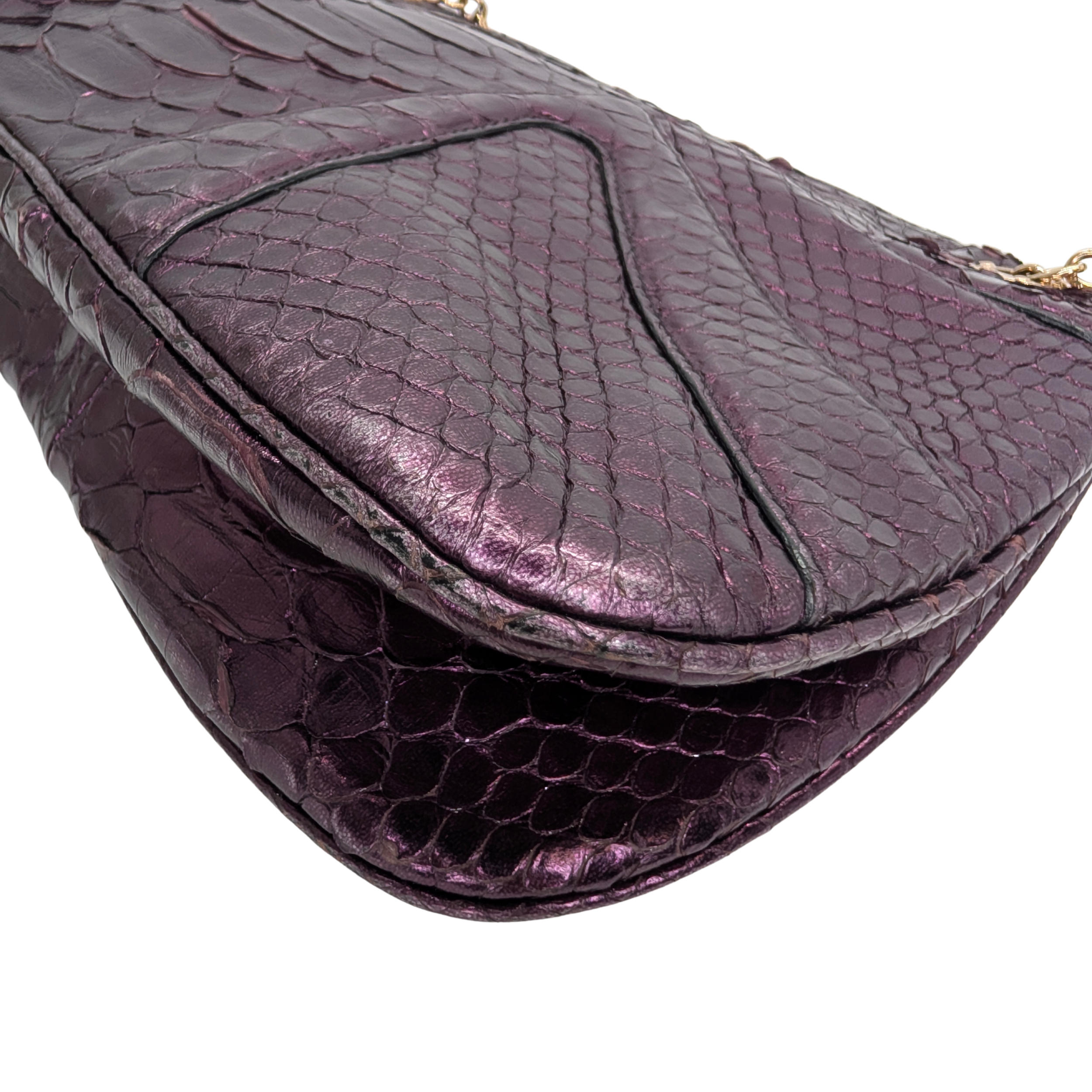 Gucci x Tom Ford Python Dragon Motif Hand bag Purple